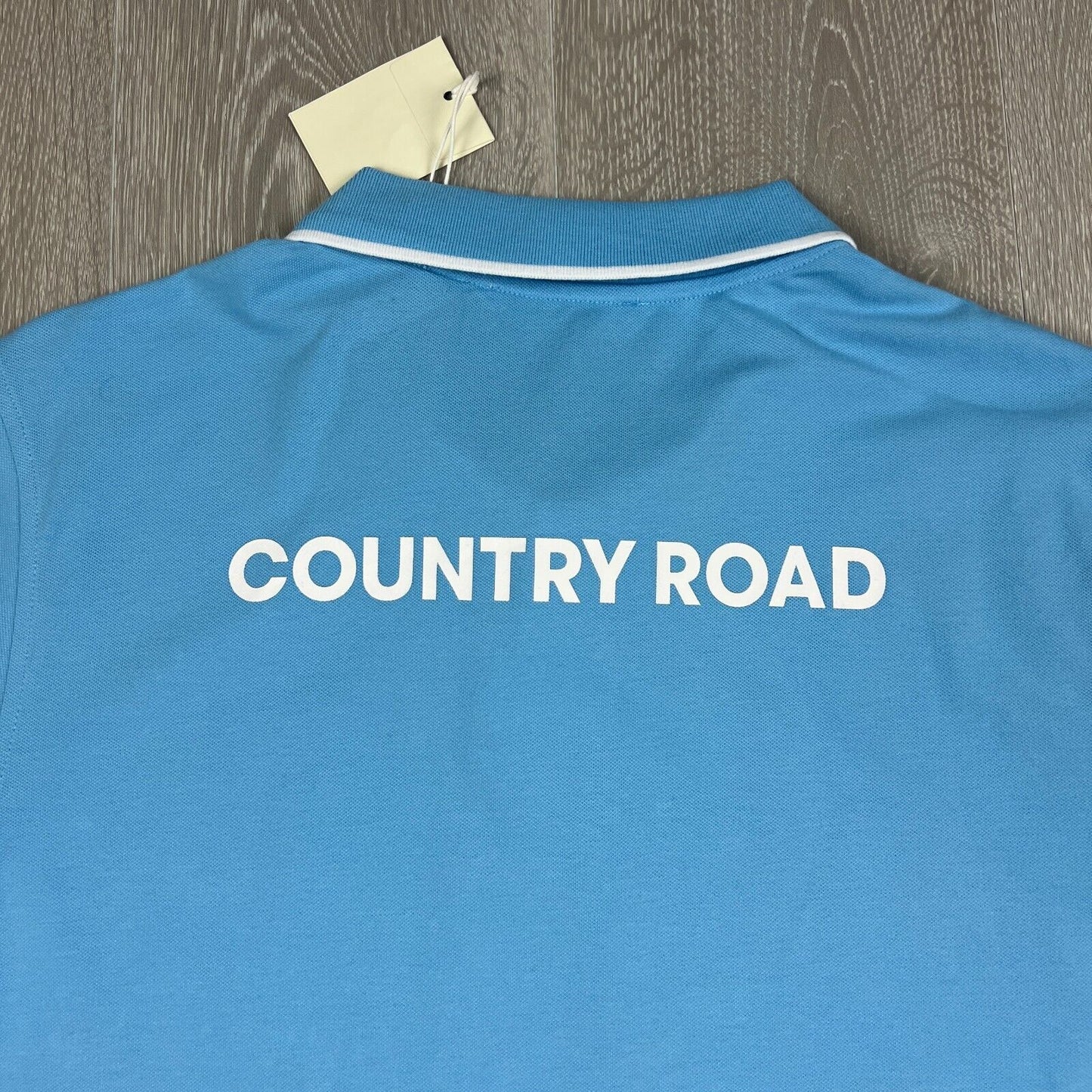 Country Road Australian Open Mens Blue Long Sleeve Polo Shirt Size Medium (New)