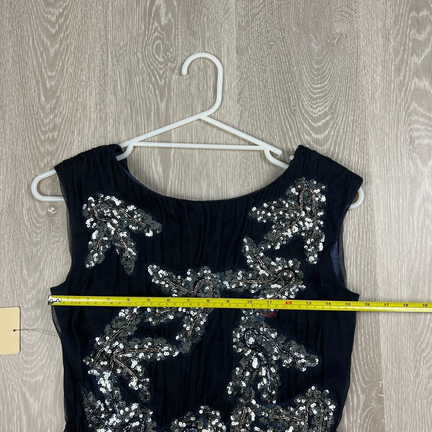 Phase Eight Womens Navy Blue Sequined Areatha Tulle Dress Size 8 (New)