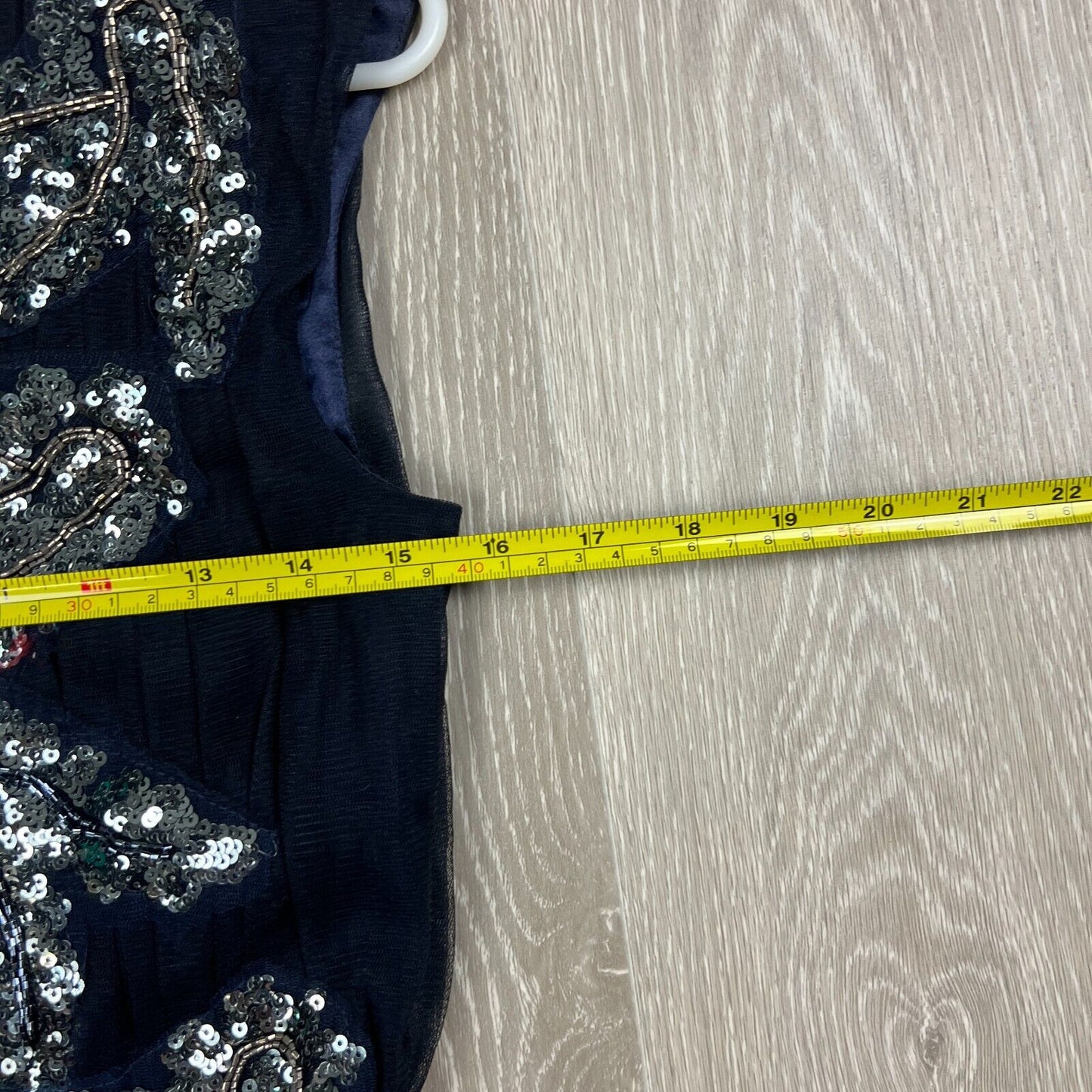 Phase Eight Womens Navy Blue Sequined Areatha Tulle Dress Size 8 (New)