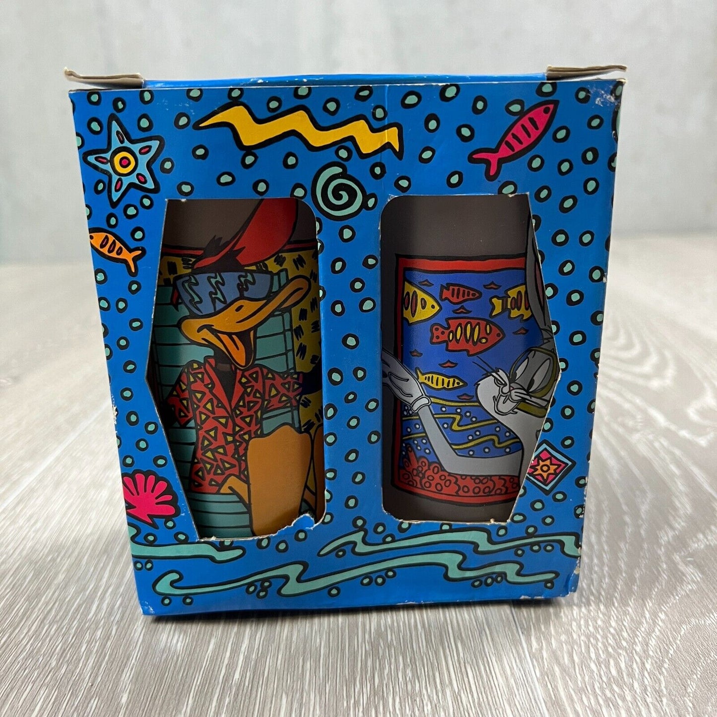 Vintage Looney Tunes KFC Promotional Glasses 1991 Original Box
