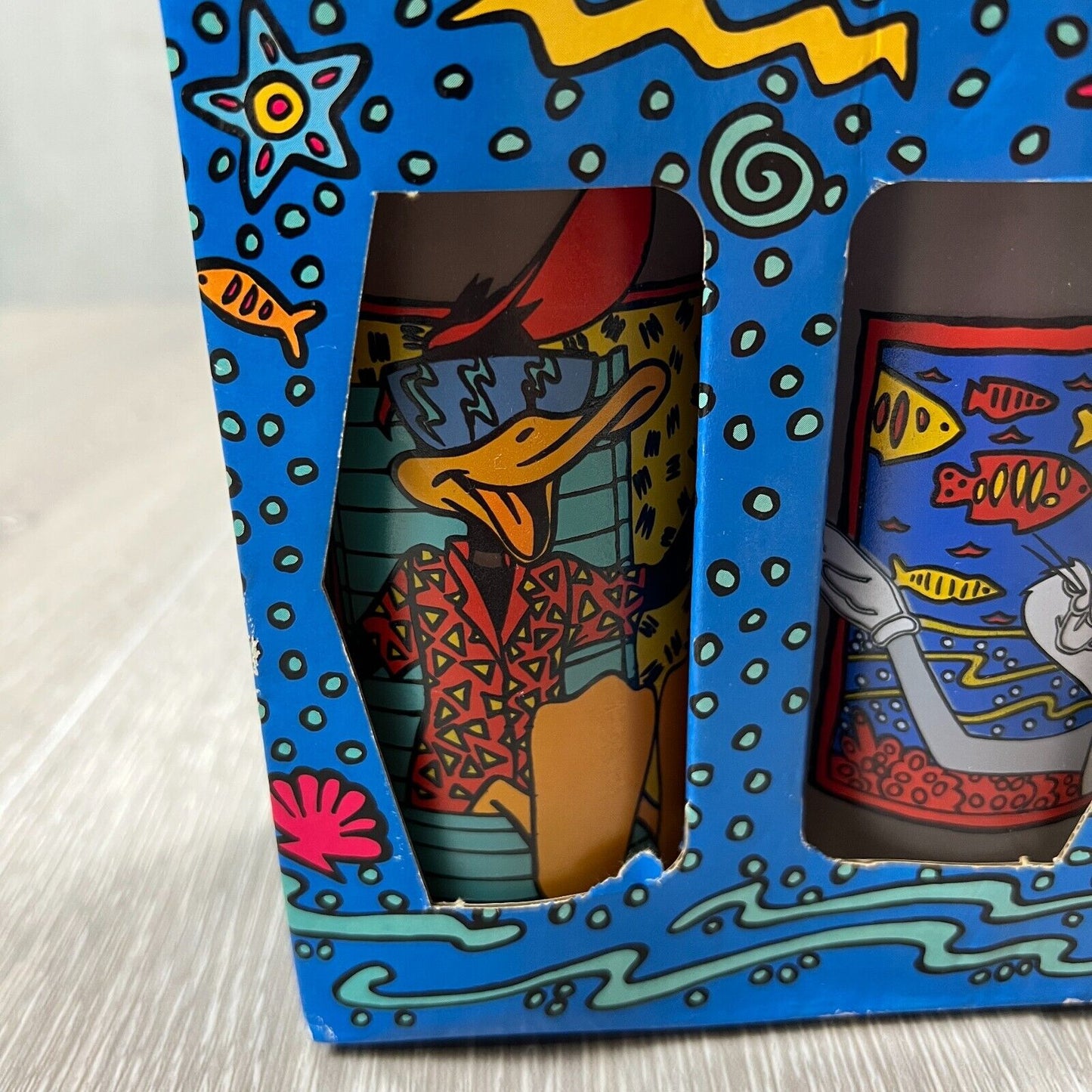 Vintage Looney Tunes KFC Promotional Glasses 1991 Original Box
