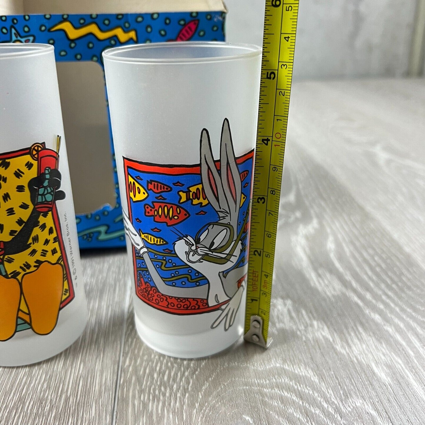 Vintage Looney Tunes KFC Promotional Glasses 1991 Original Box