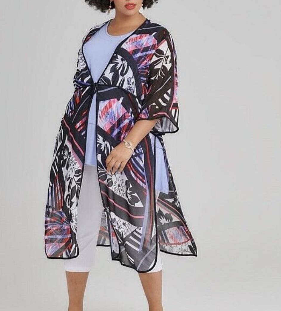 Taking Shape Womens Bon Voyage Kimono Size 24 (new)