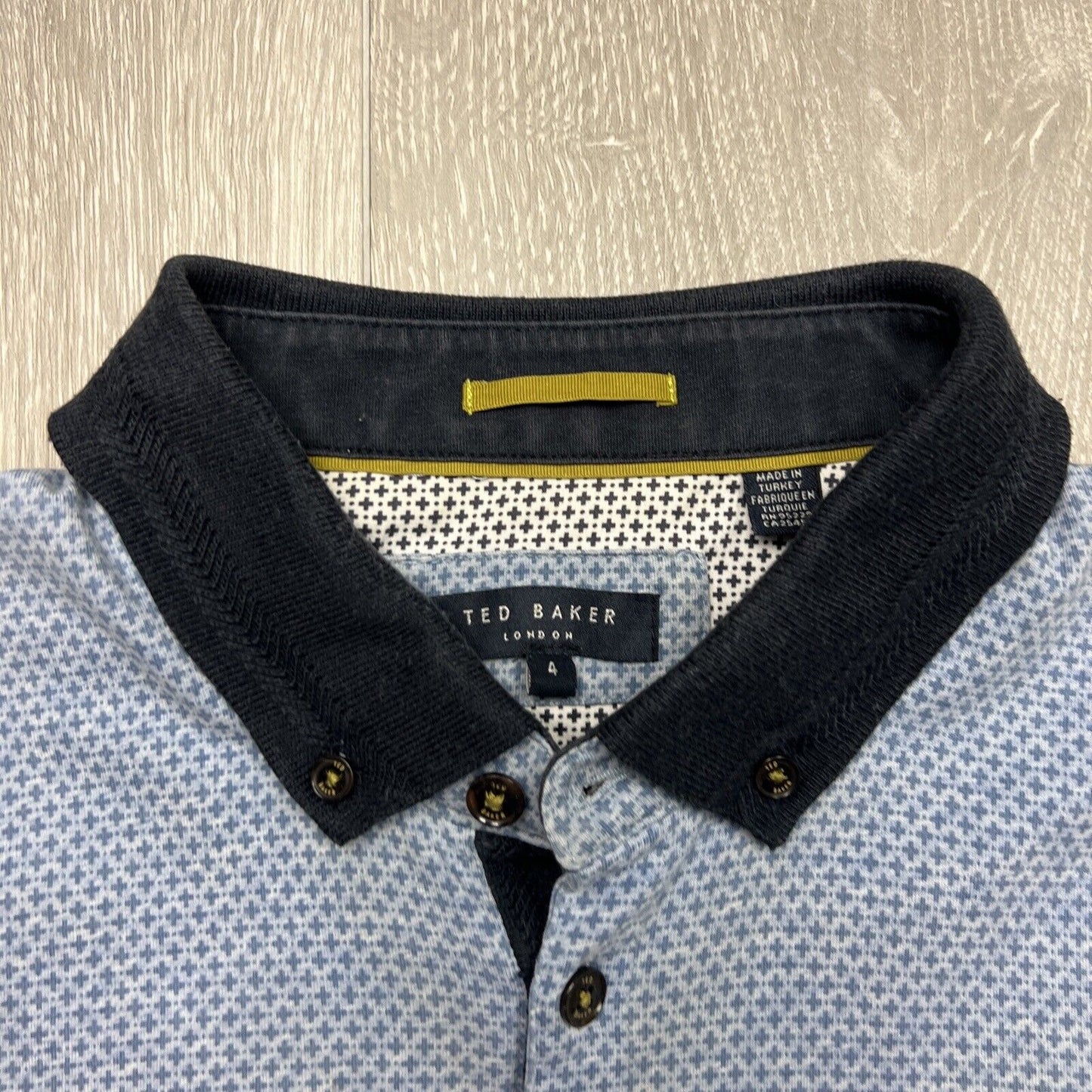 Ted Baker Mens Blue Polo Shirt Size 4