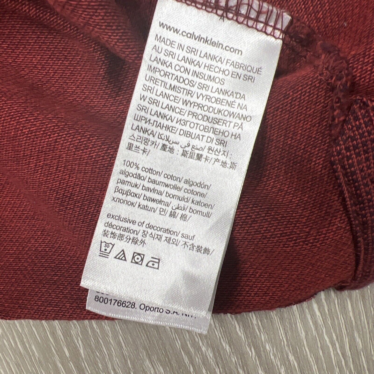 Calvin Klein Mens Red Short Sleeve Polo Shirt Size Small