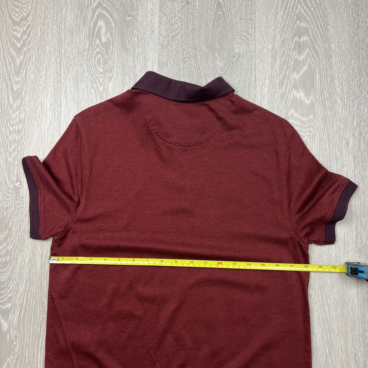 Calvin Klein Mens Red Short Sleeve Polo Shirt Size Small