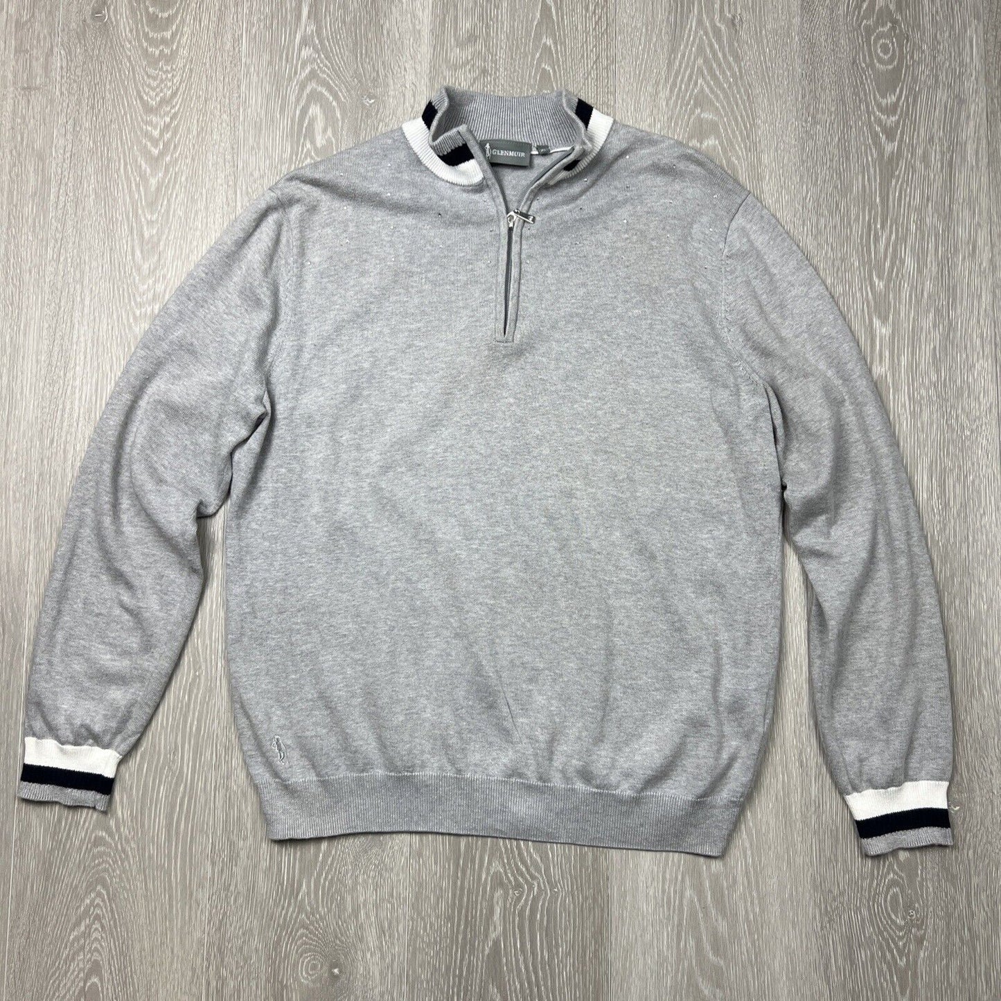 Glenmuir Womens Grey 1/4 Zip Knitted Jumper Size XL