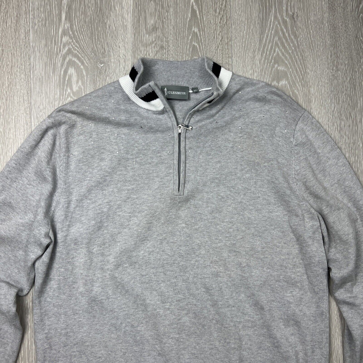Glenmuir Womens Grey 1/4 Zip Knitted Jumper Size XL