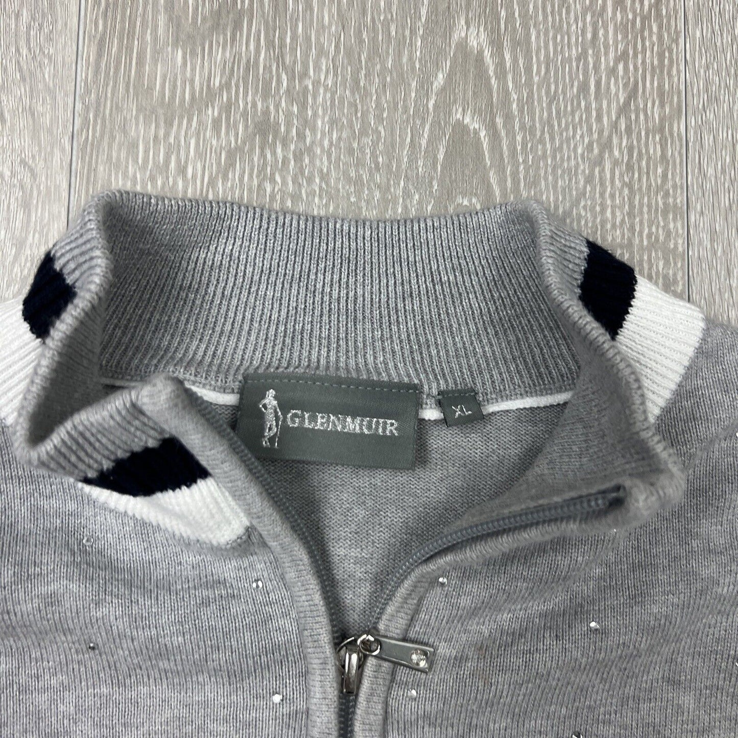 Glenmuir Womens Grey 1/4 Zip Knitted Jumper Size XL