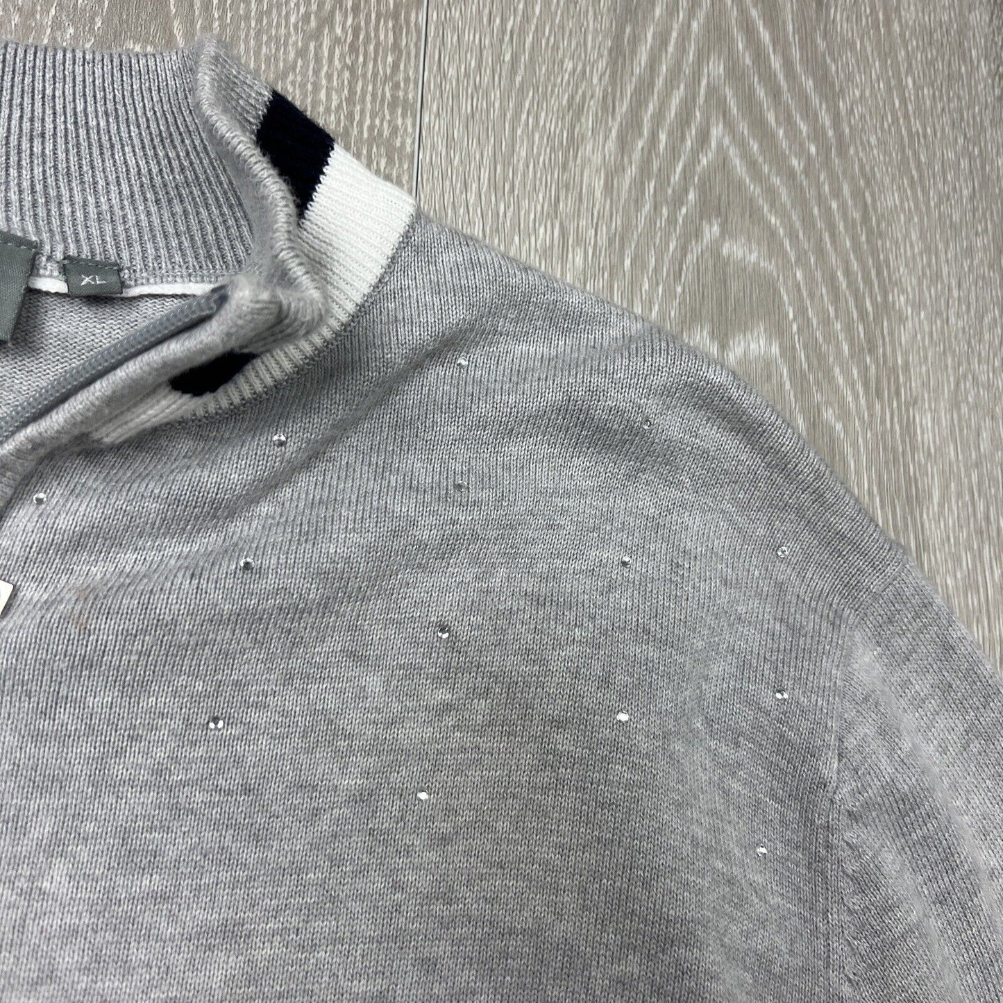 Glenmuir Womens Grey 1/4 Zip Knitted Jumper Size XL