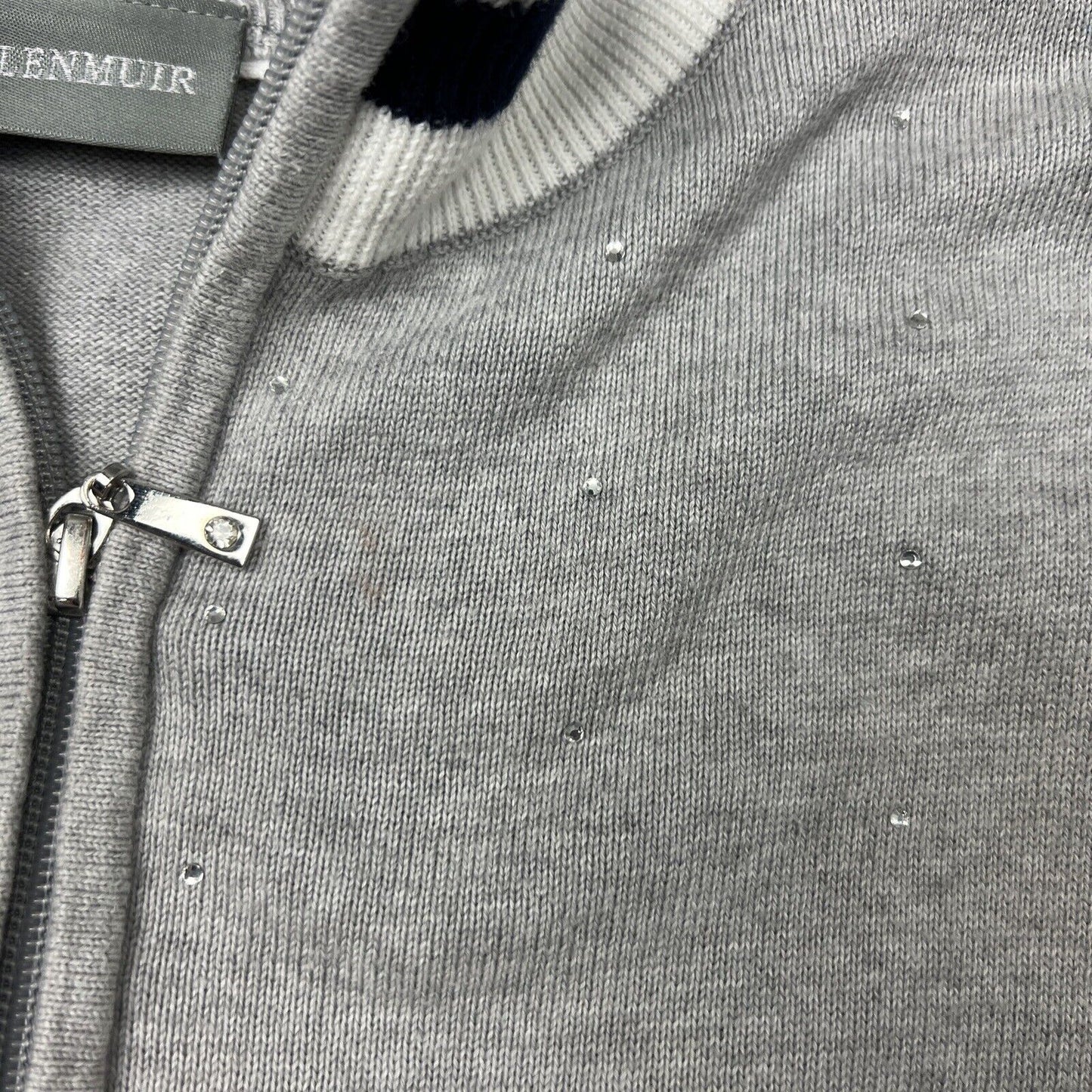 Glenmuir Womens Grey 1/4 Zip Knitted Jumper Size XL