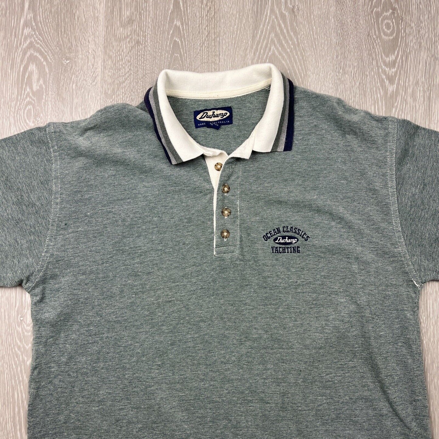 Duchamp Ocean Classic Yachting Made In AU Mens Green Polo Shirt Size Medium
