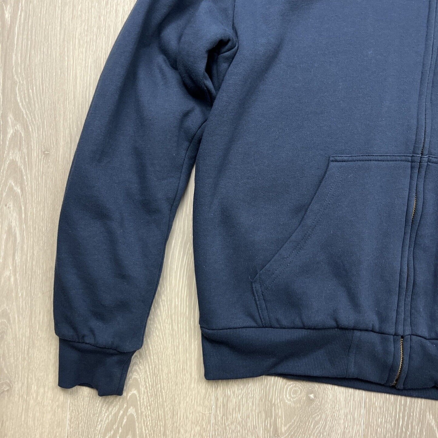 Dickies Mens Navy Blue Full Zip Fleece Lined Hoodie Size Medium