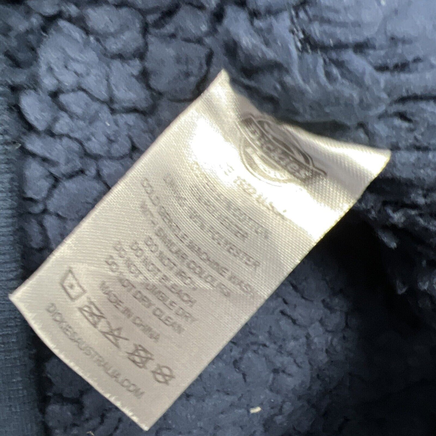 Dickies Mens Navy Blue Full Zip Fleece Lined Hoodie Size Medium