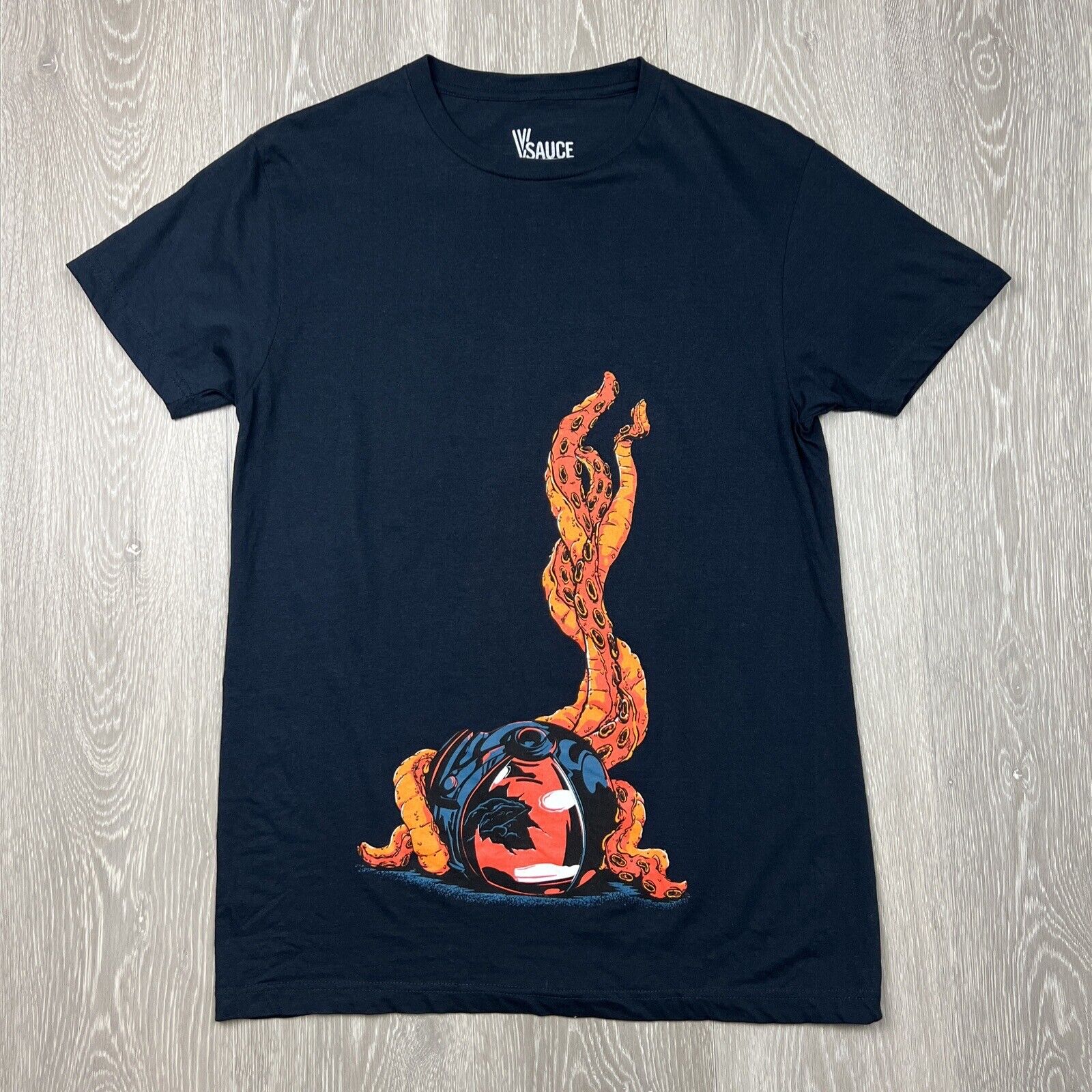 V Sauce Exclusive Youtube Mens Dark Navy Short Sleeve T-Shirt Size