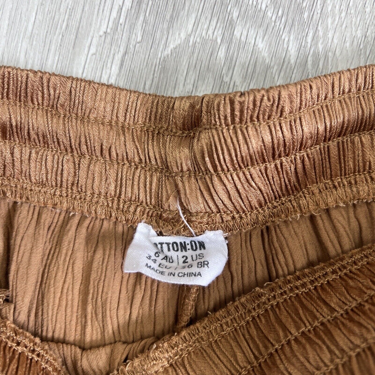 Cotton On Womens Satin Bronze Shorts Size 6