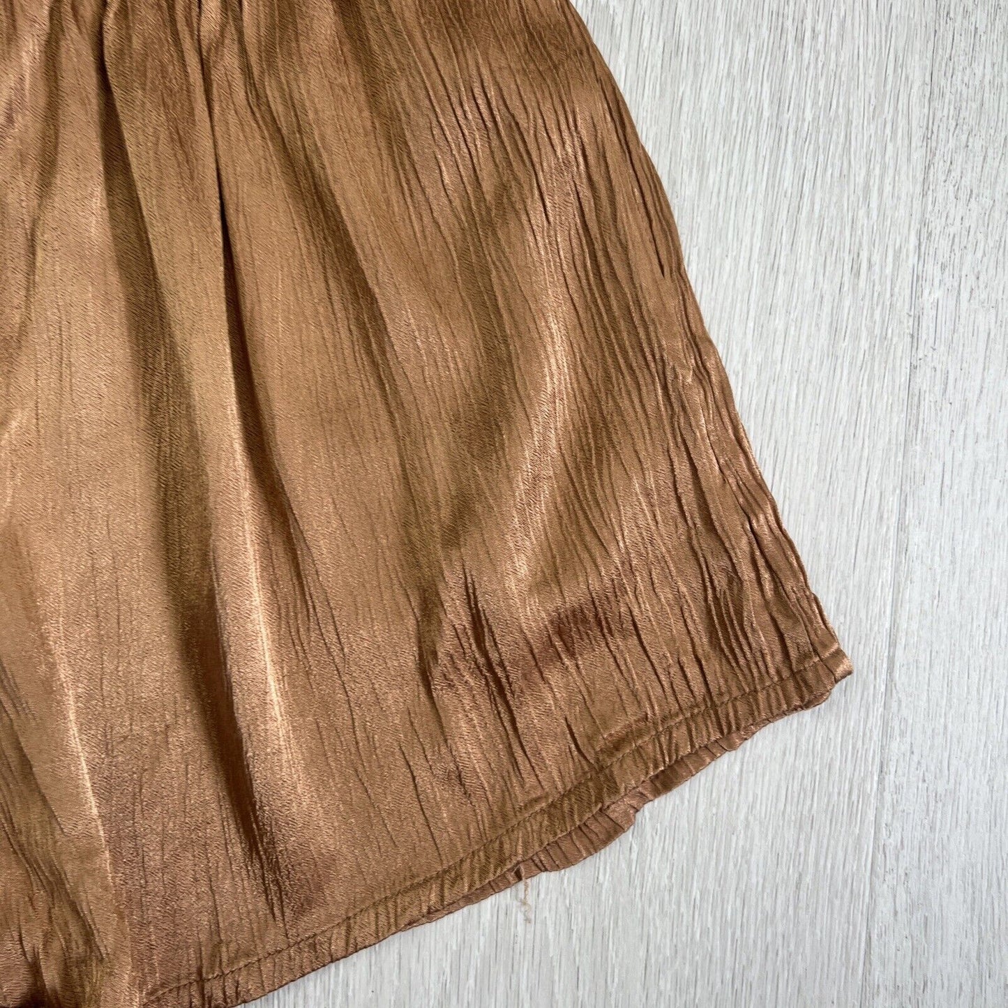 Cotton On Womens Satin Bronze Shorts Size 6