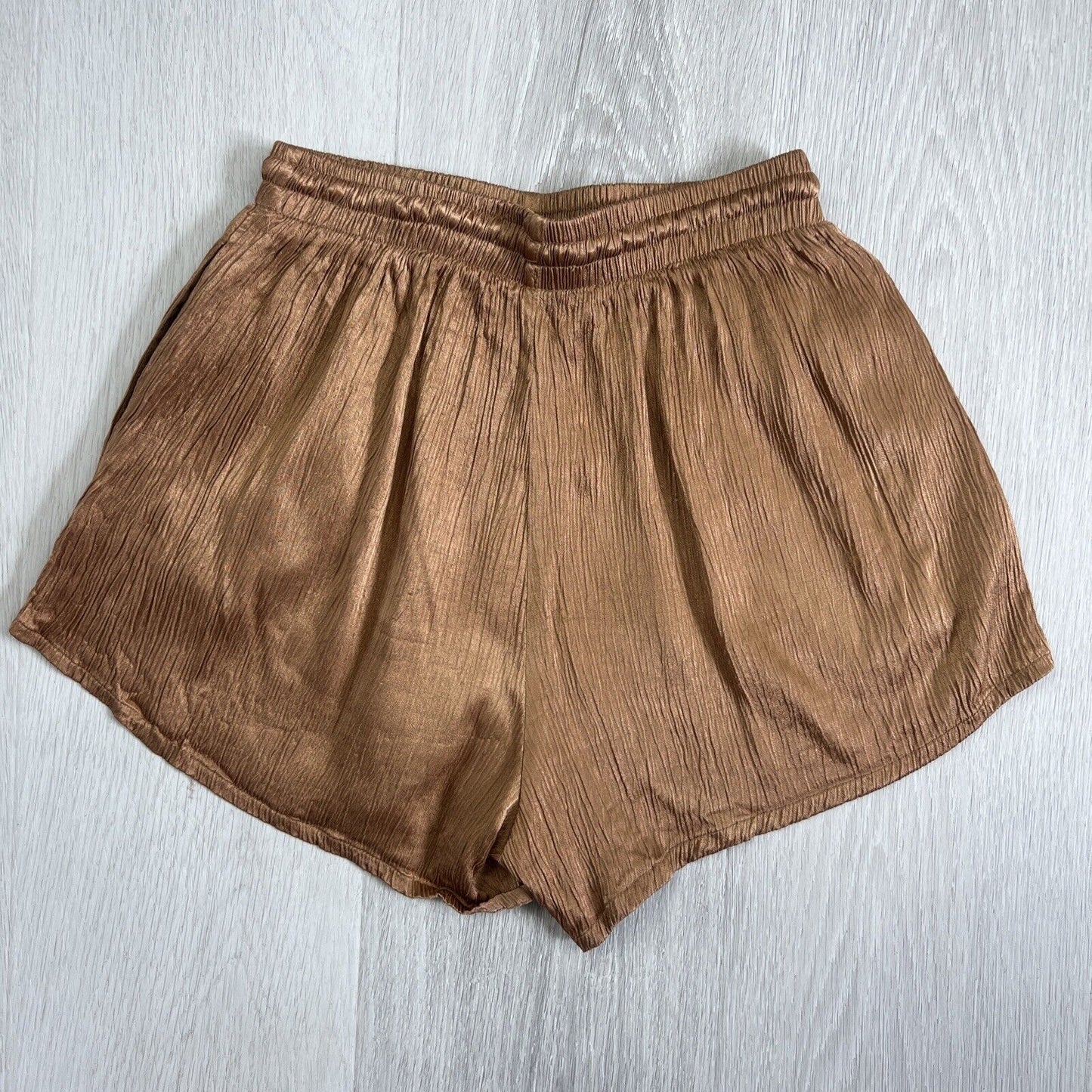 Cotton On Womens Satin Bronze Shorts Size 6