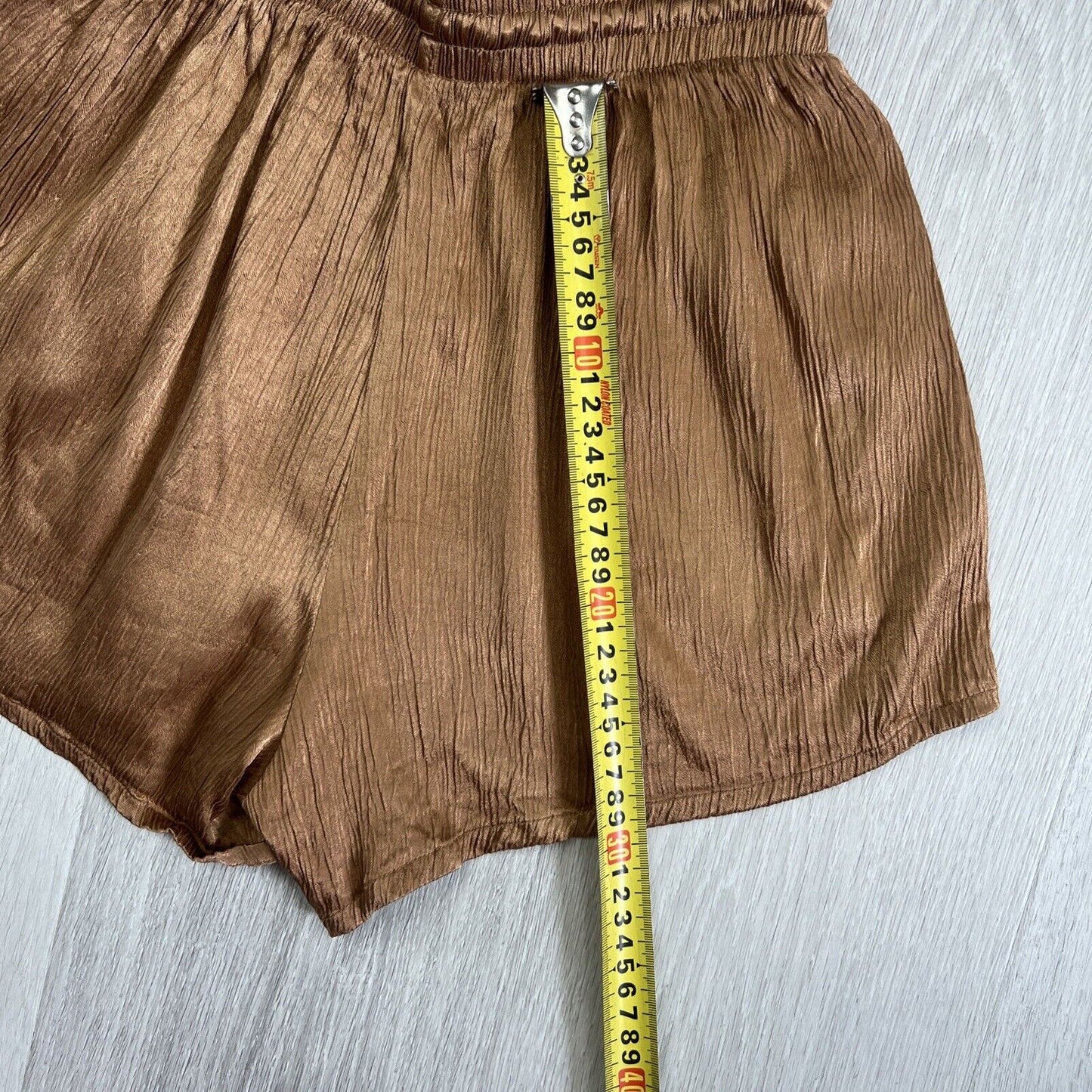 Cotton On Womens Satin Bronze Shorts Size 6