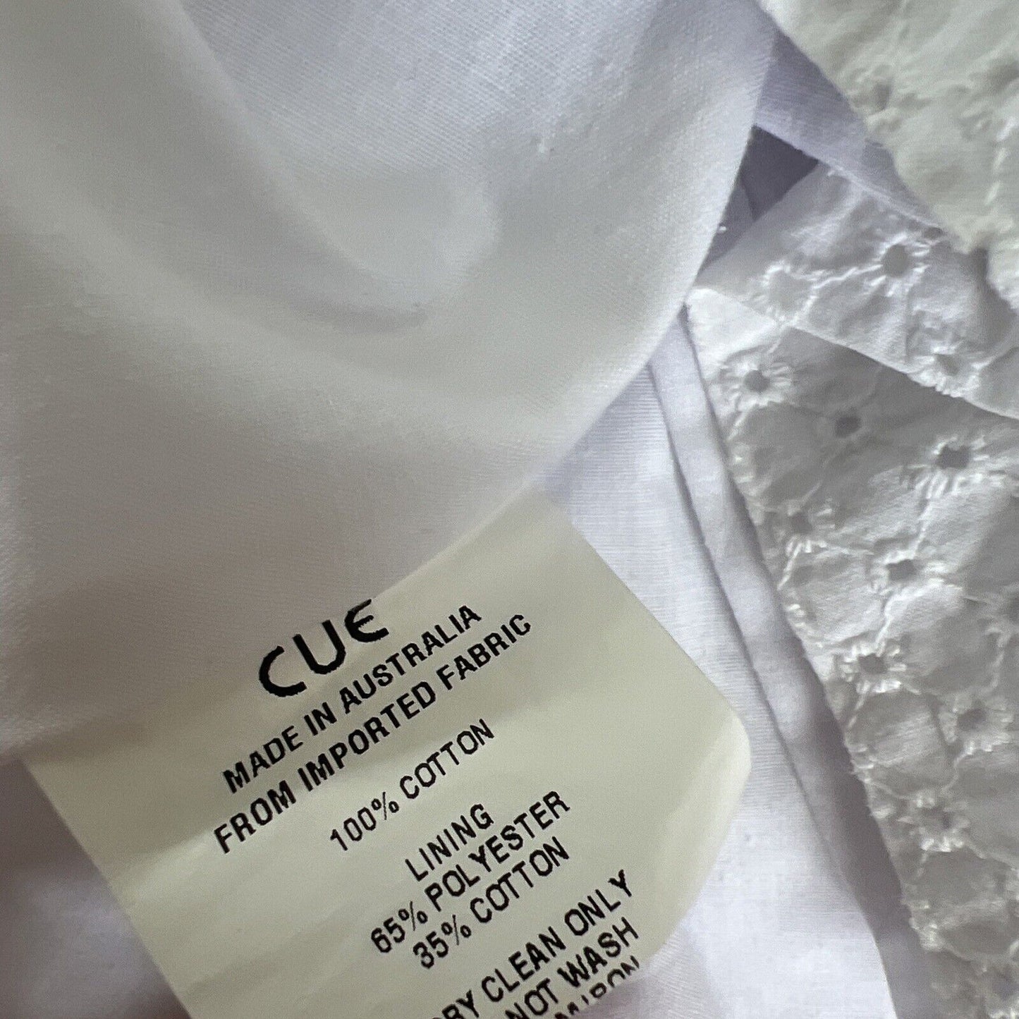 Cue Womens White Skirt Size 8