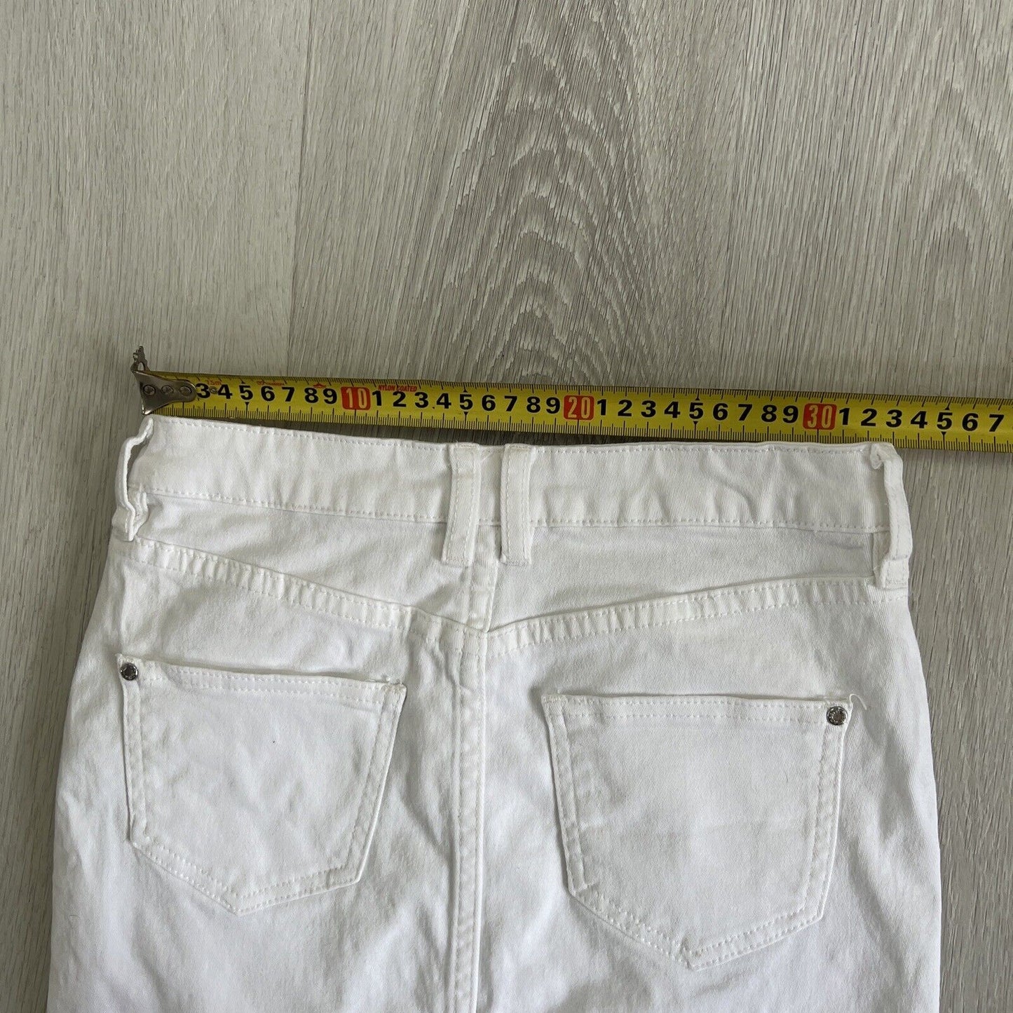 Forever New Womens White Denim Mini Skirt Size 6 AU