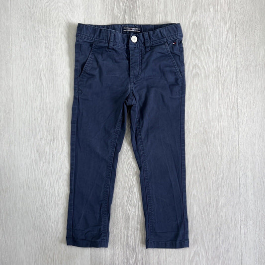 Tommy Hilfiger Boys Navy Blue Chinos Pants Size 4 Years