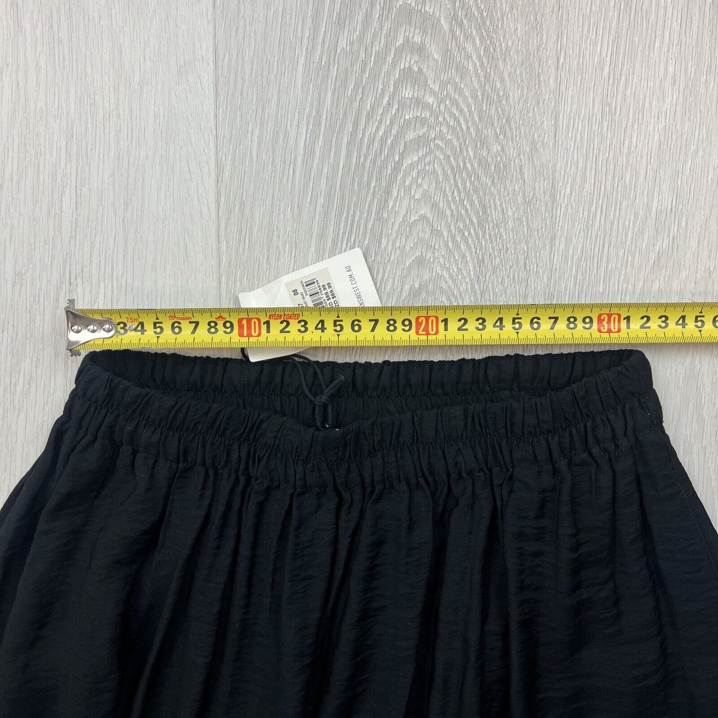 Jeanswest Womens Black Arlo Ruched Waist Skirt Size 8 (New)