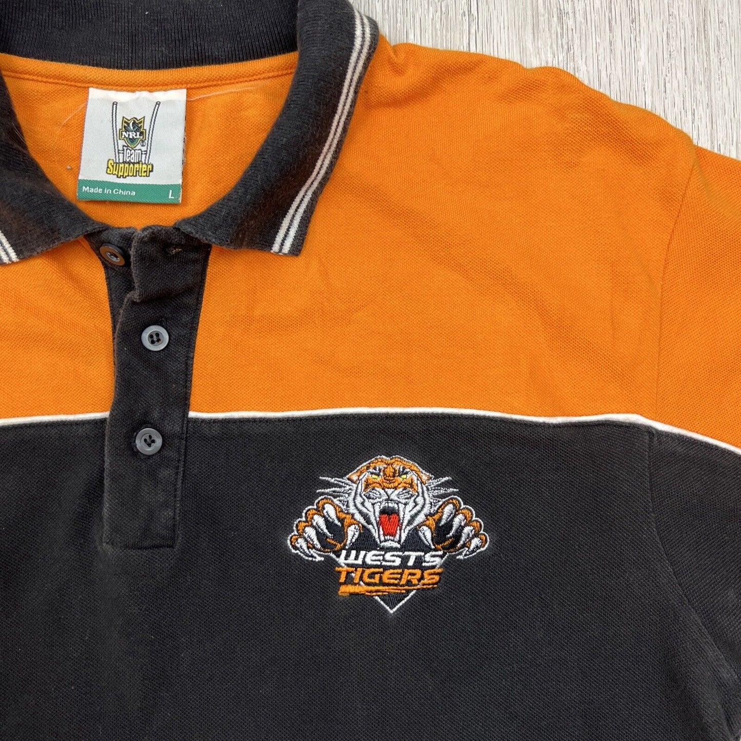 NRL Wests Tigers Mens Polo Shirt Size Large