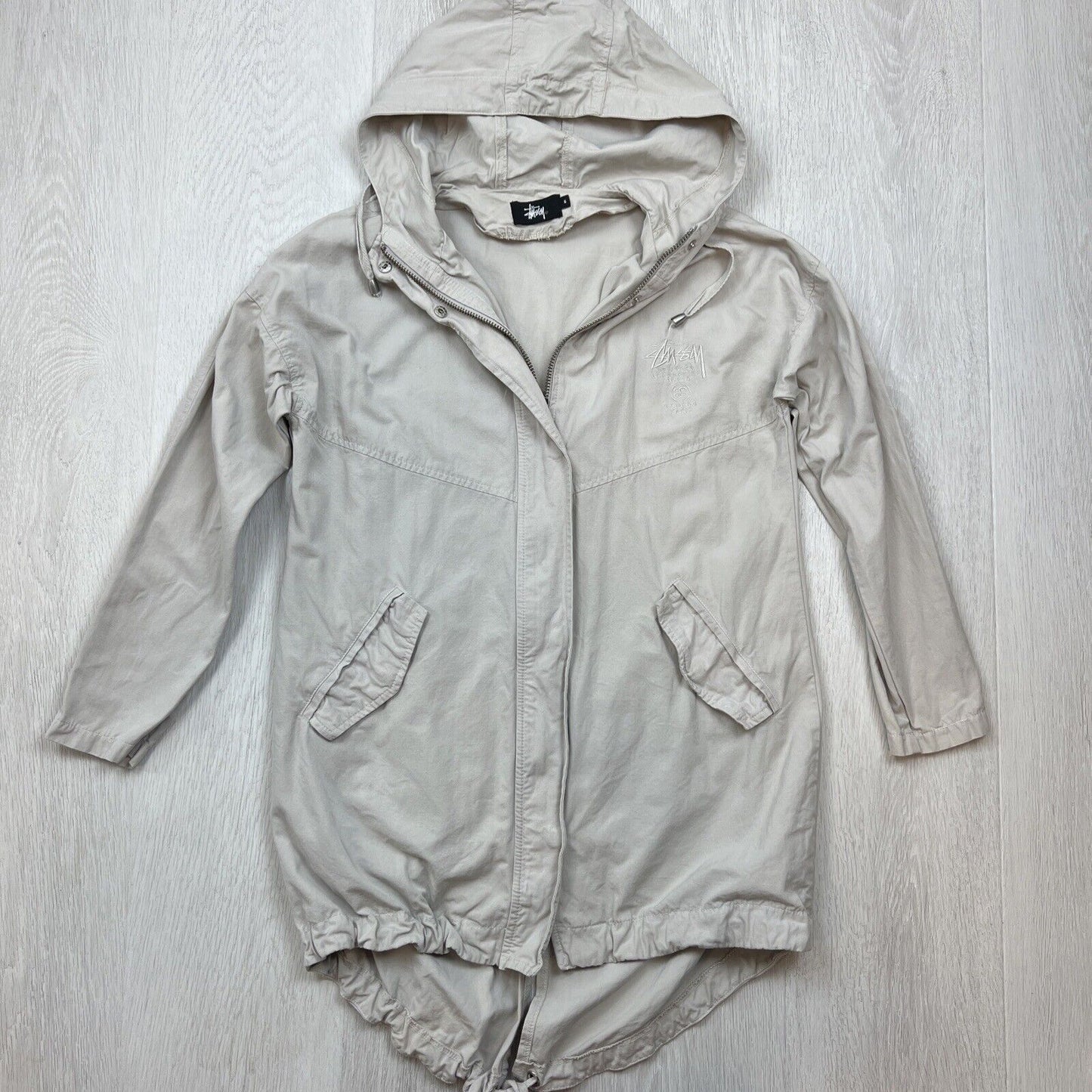 Stussy Womens Hooded Light Cotton Jacket Size 6