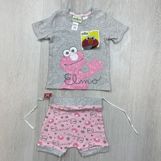 Sesame Street Elmo Girls Pyjama Set Size 12-18 Months (New)