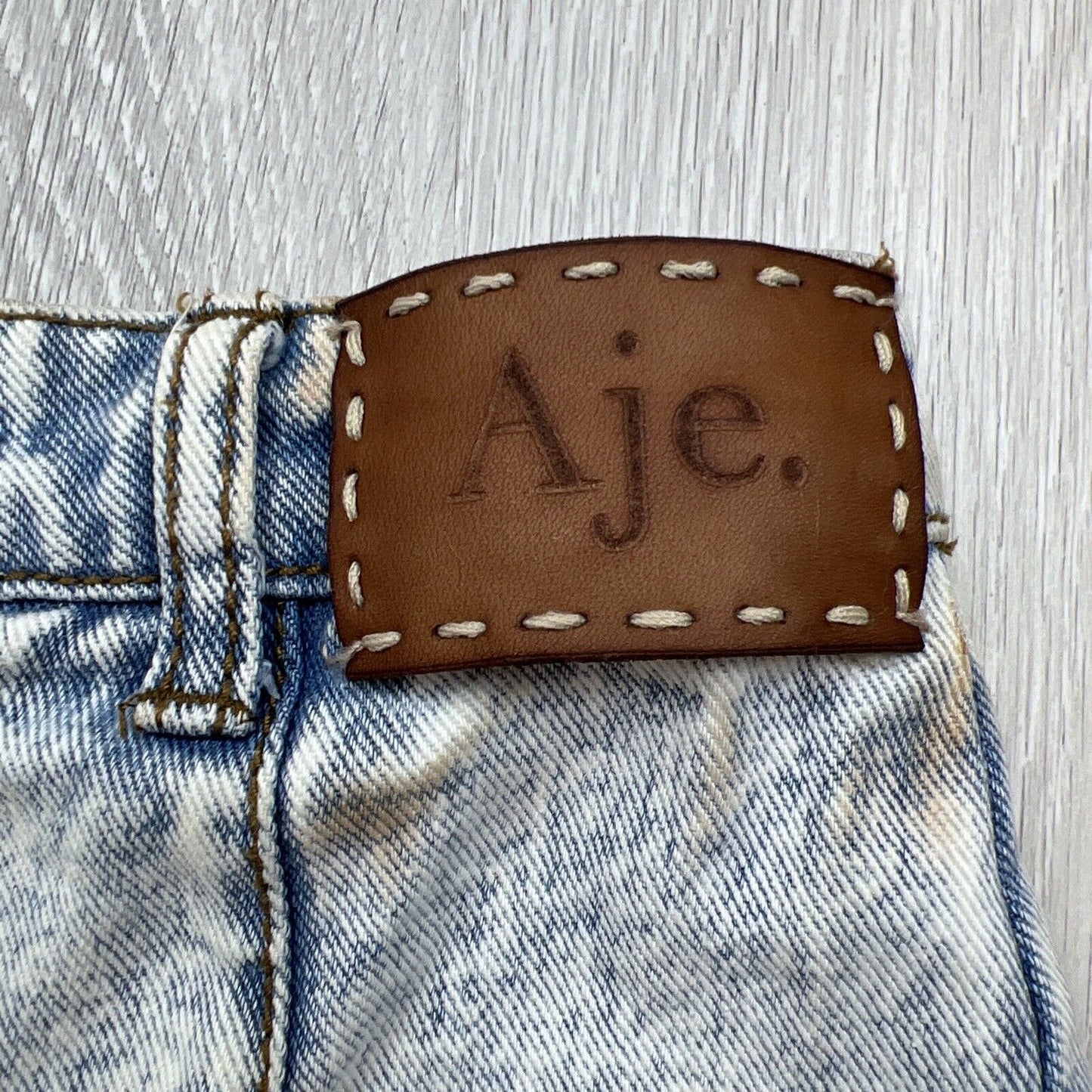 AJE Womens Long Denim Light Wash Skirt Size 8