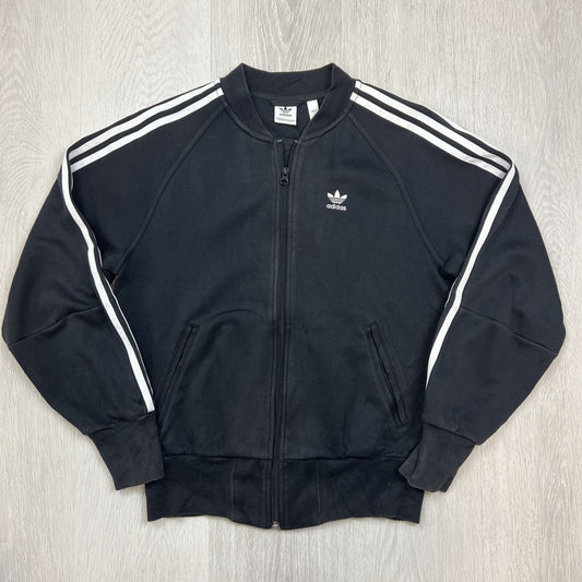 adidas Originals Womens Black Full Zip Track Jacket Size 6