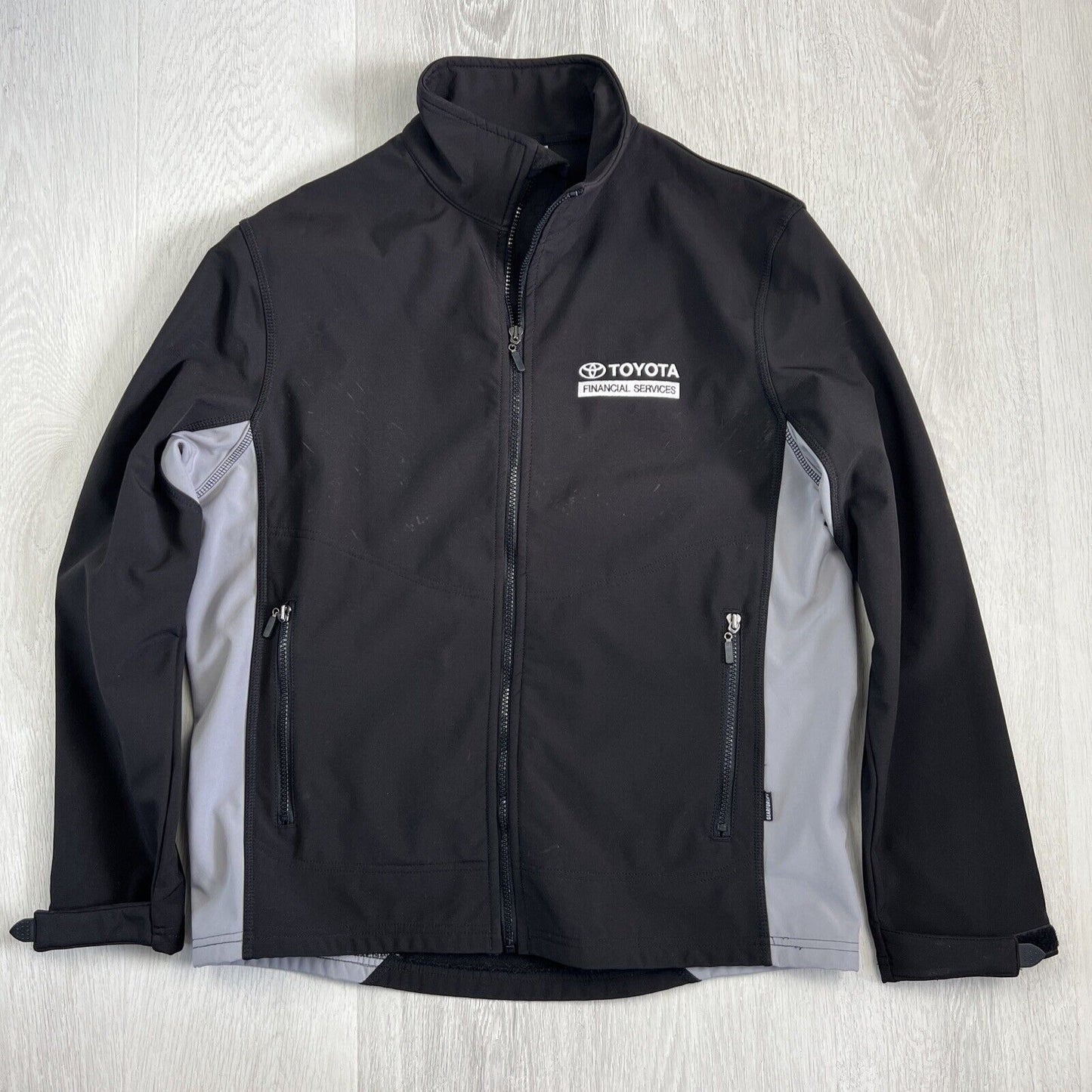 Toyota Financial Services Mens Black Soft Shell Jacket Size Large