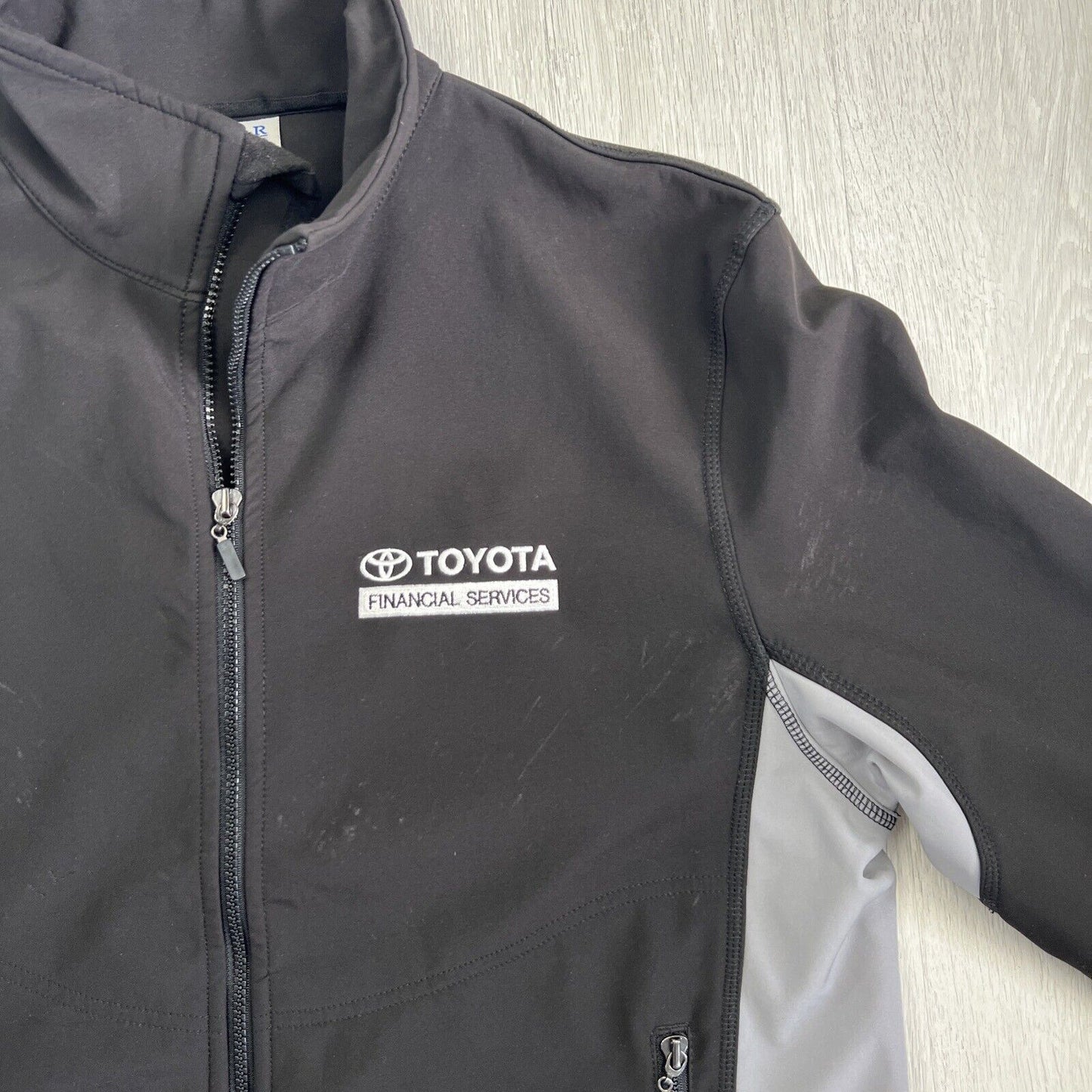 Toyota Financial Services Mens Black Soft Shell Jacket Size Large