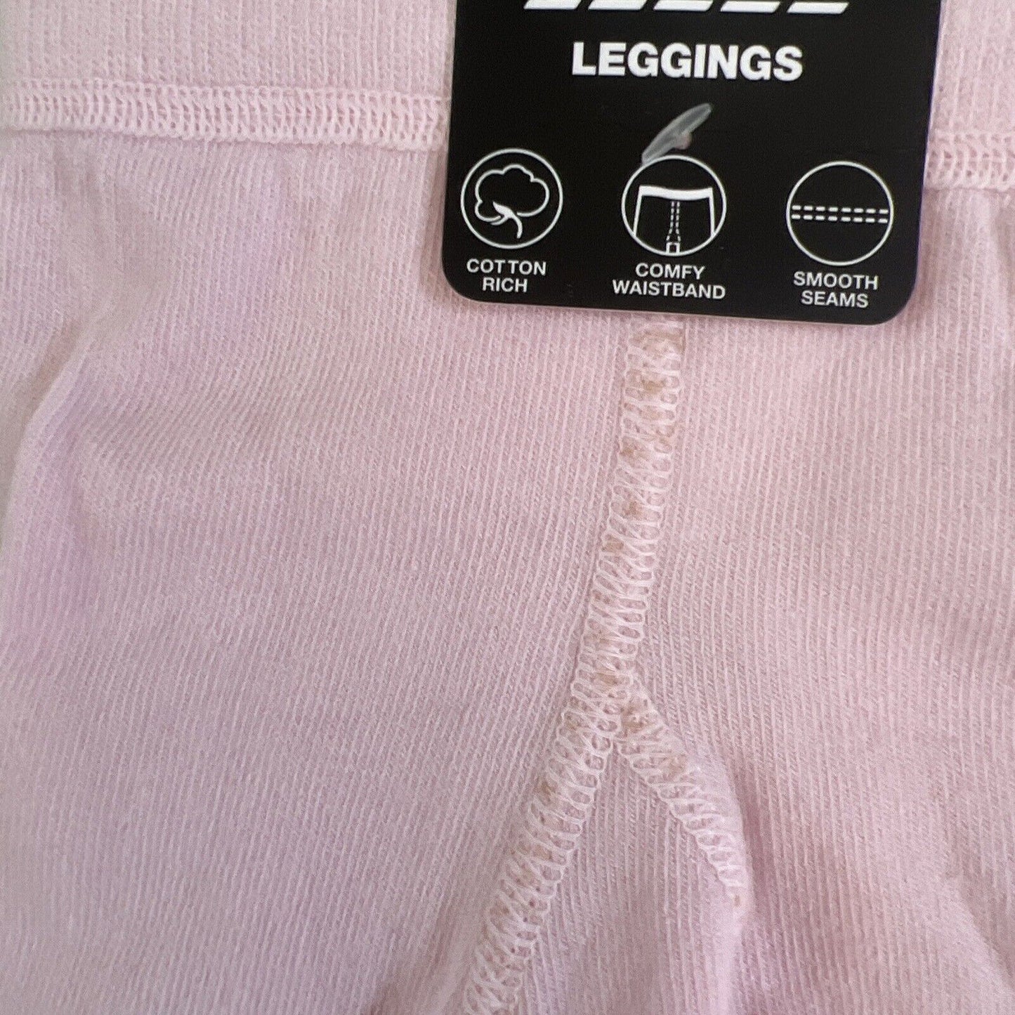 Bonds Baby Pink Leggings Size 6-12 Months (2 Pairs)