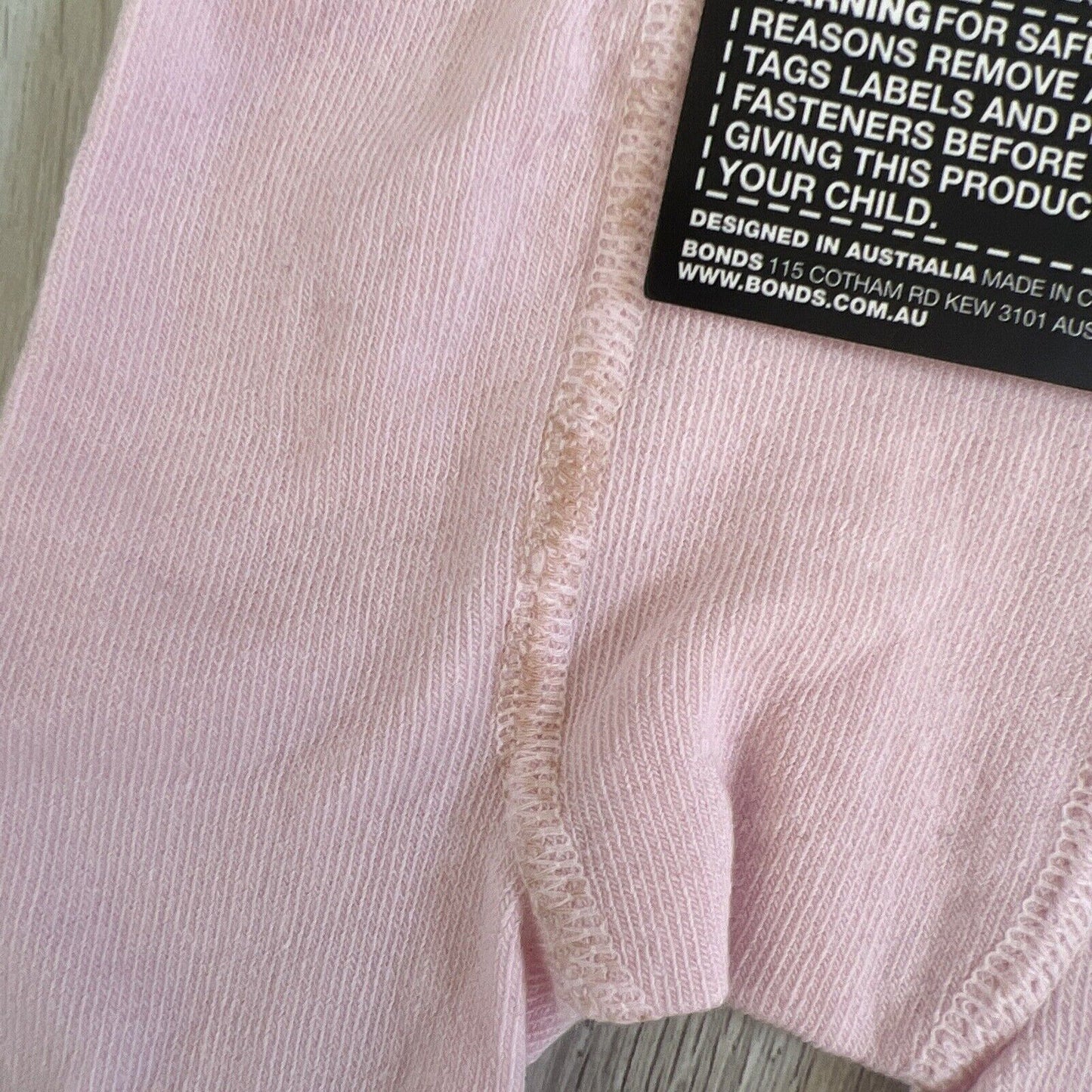 Bonds Baby Pink Leggings Size 6-12 Months (2 Pairs)