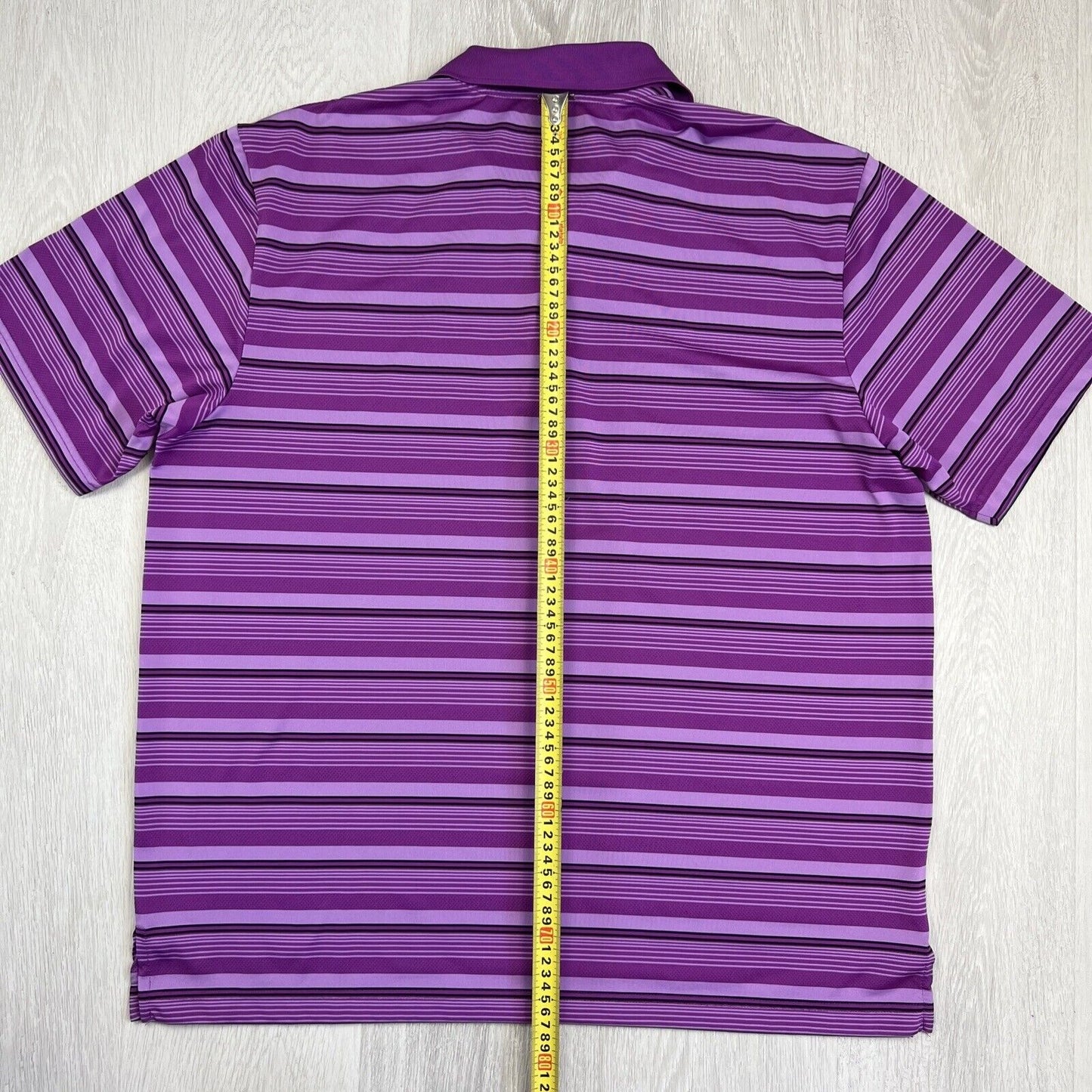 PGA Tour Mens Purple Stripped Polo Shirt Size 2XL