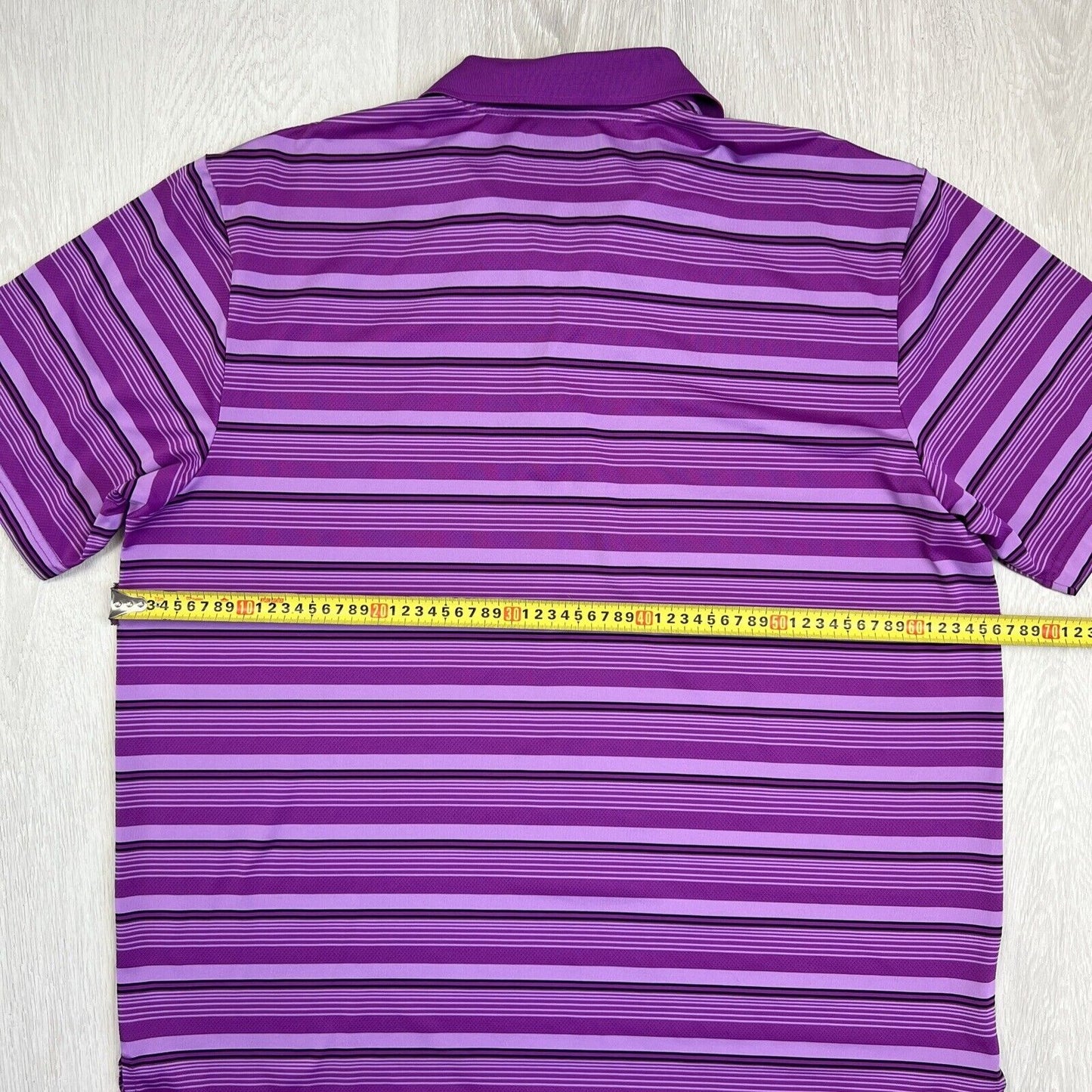 PGA Tour Mens Purple Stripped Polo Shirt Size 2XL