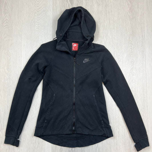 Nike Womens Black Full Zip Hoodie Side Small (Sleeve Rip)