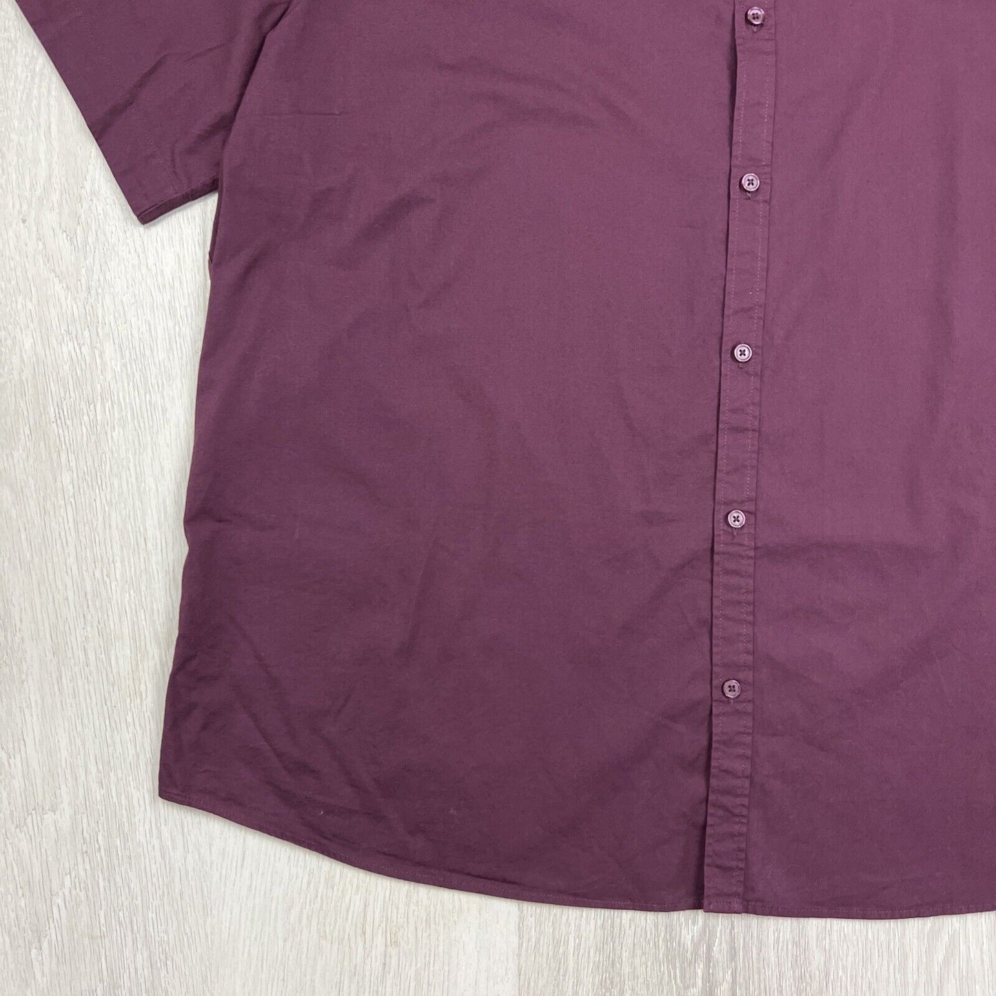 Johnny Bigg Mens Maroon Short Sleeve Button Up Shirt Size 4XL