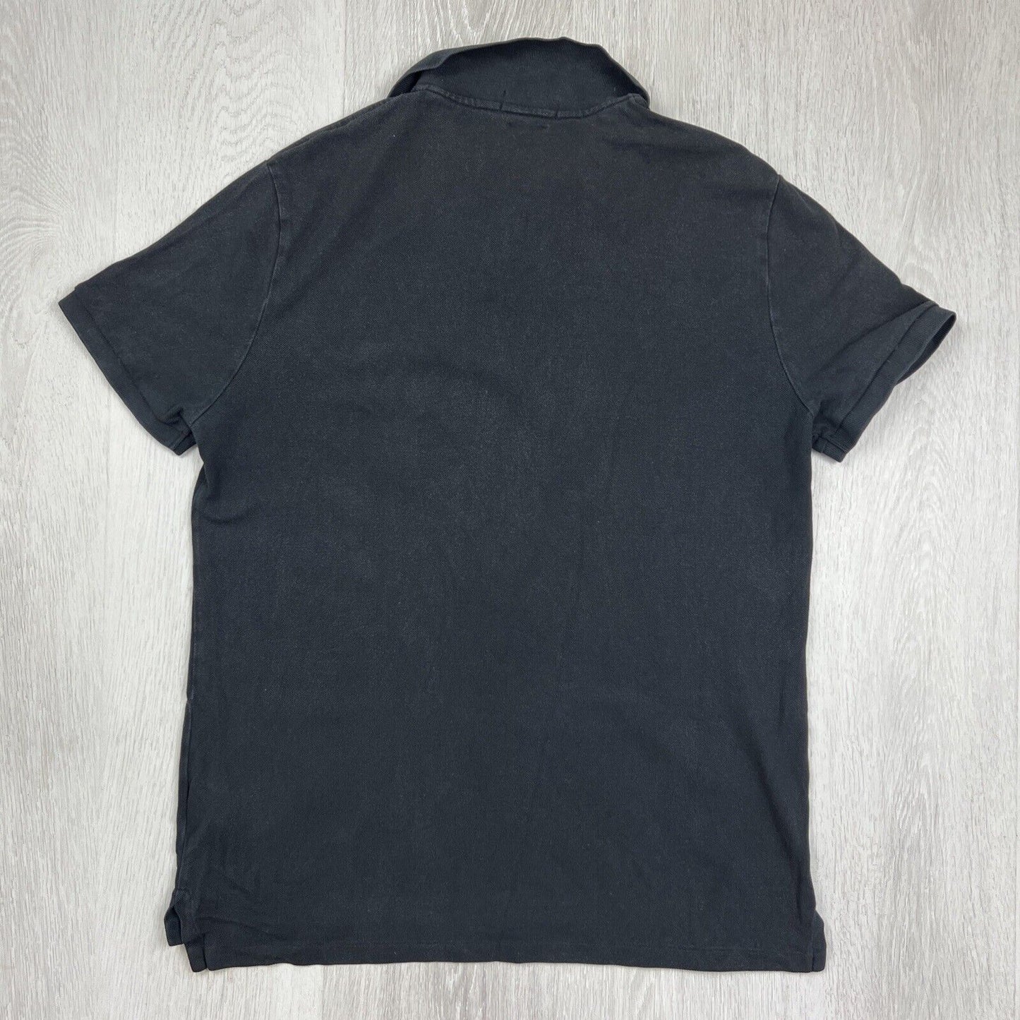 Ralph Lauren Mens Black Custom Slim Fit Polo Shirt Size Large