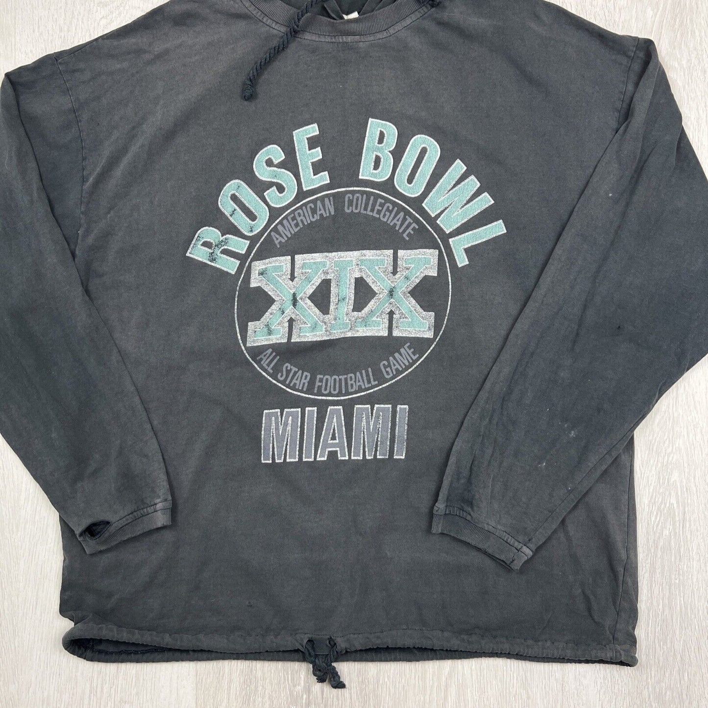 Rose Bowl XIX Miami Mens Vintage Hoodie Size 2XL Approx