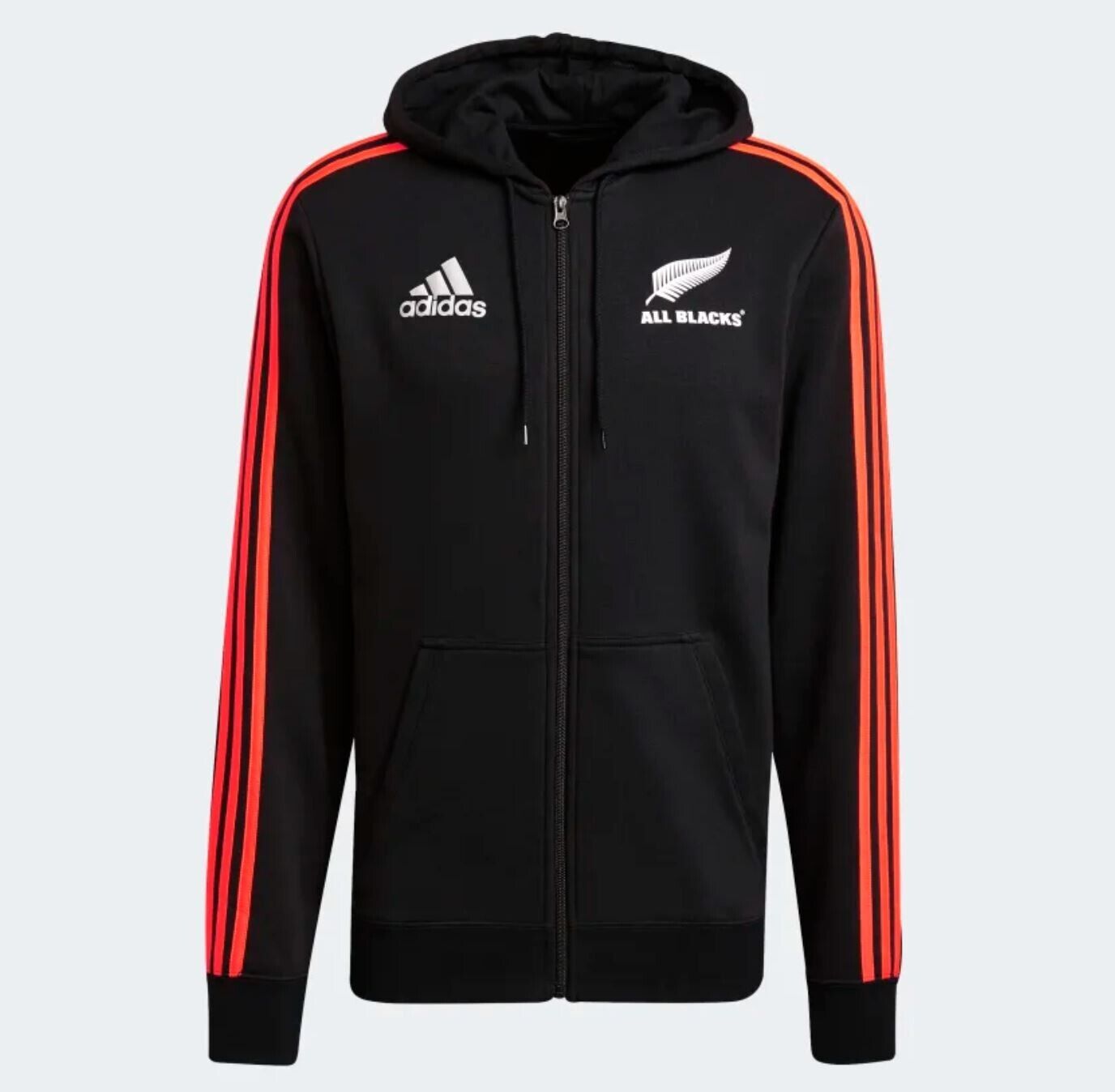 adidas Mens New Zealand All Blacks Full Zip Hoodie Size Medium (New)