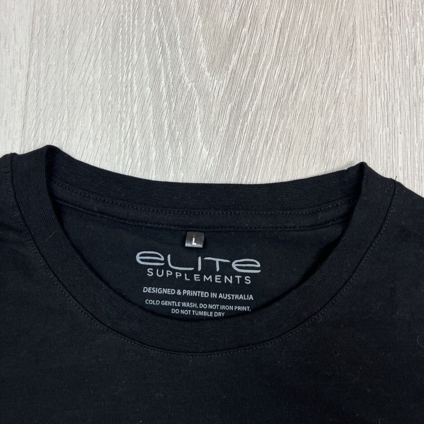 Elite Supplements Mens Black T-Shirt Size Large