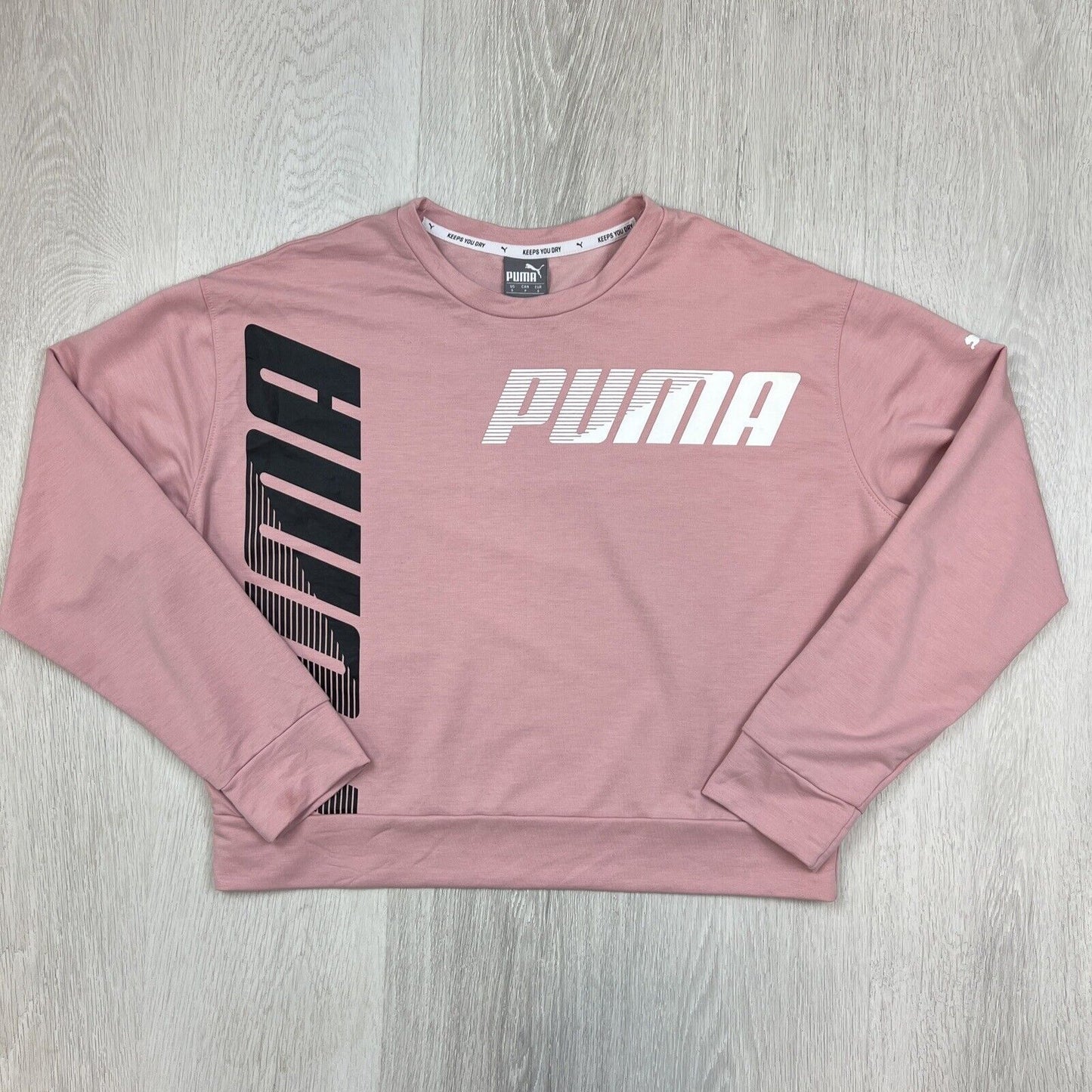 PUMA Womens Pink Sweatshirt Pullover Jumper Size Small