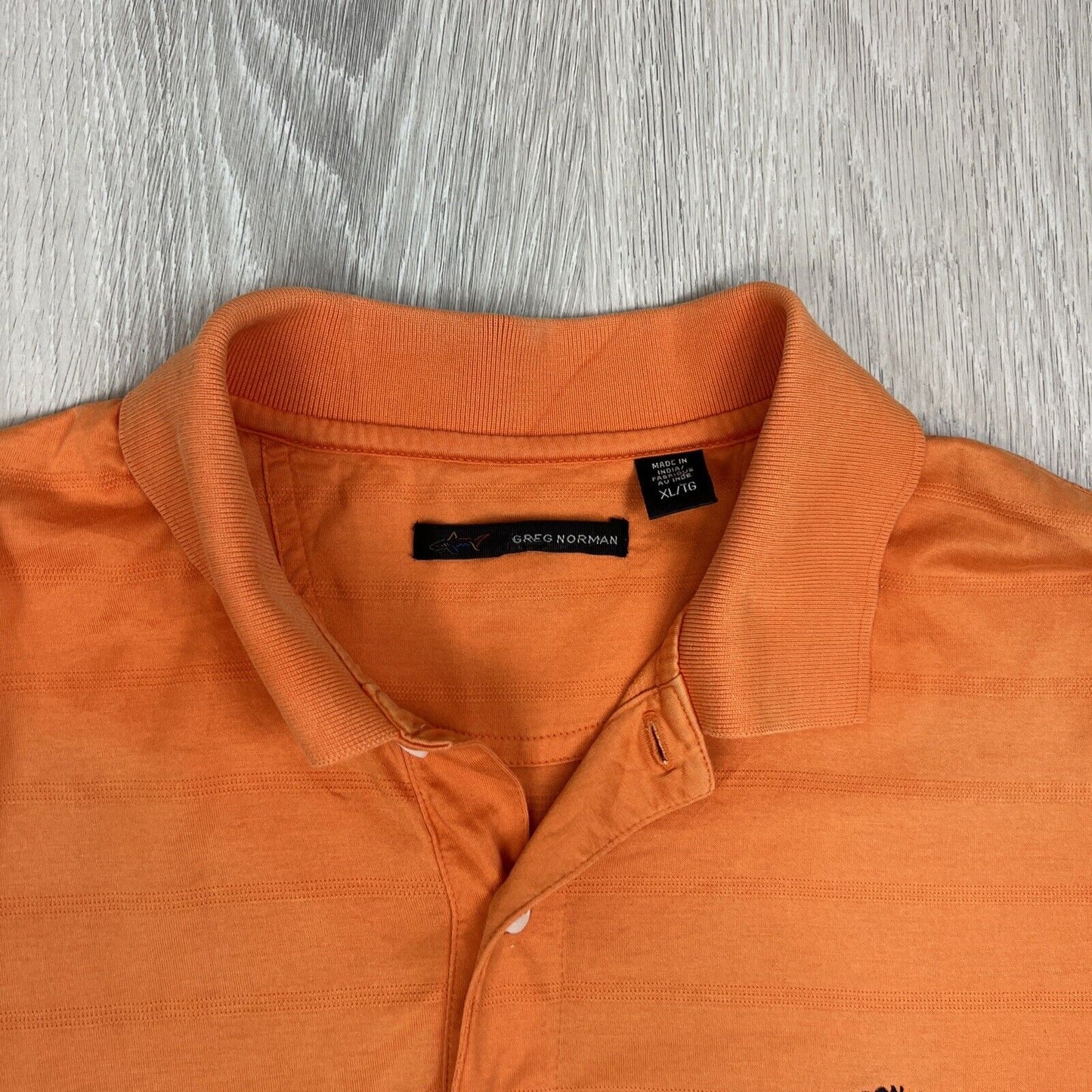 Greg Norman Bonnie Doon Golf Club Mens Orange Golf Polo Shirt Size XL