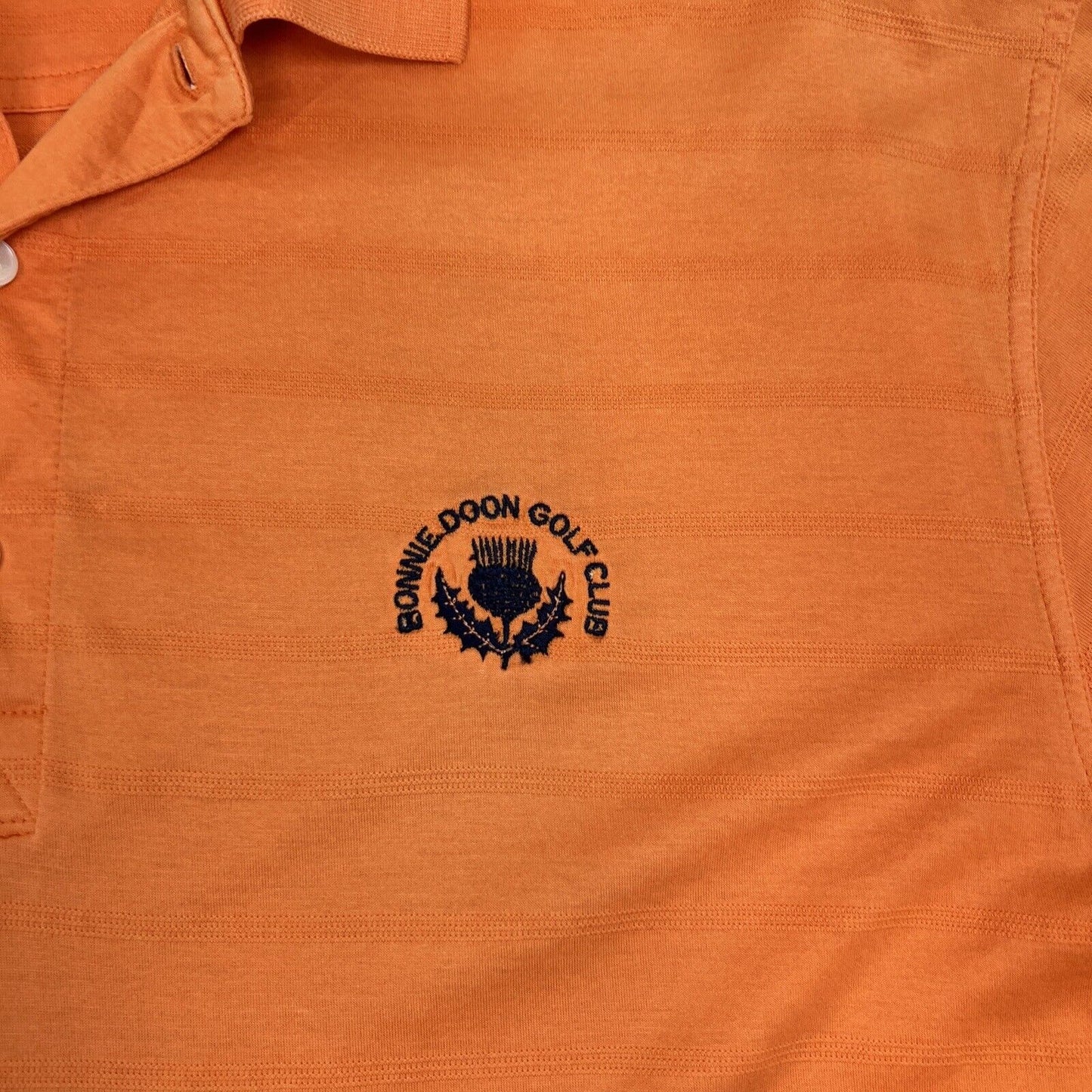 Greg Norman Bonnie Doon Golf Club Mens Orange Golf Polo Shirt Size XL