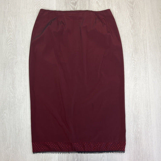 Anthea Crawford Womens Long Red Skirt Size 18