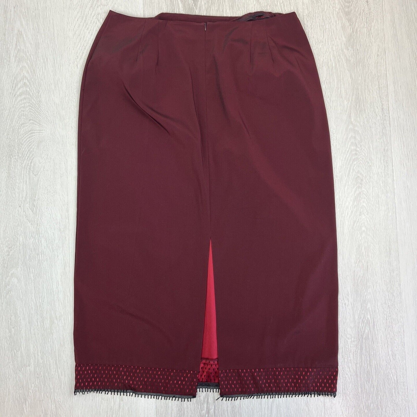 Anthea Crawford Womens Long Red Skirt Size 18