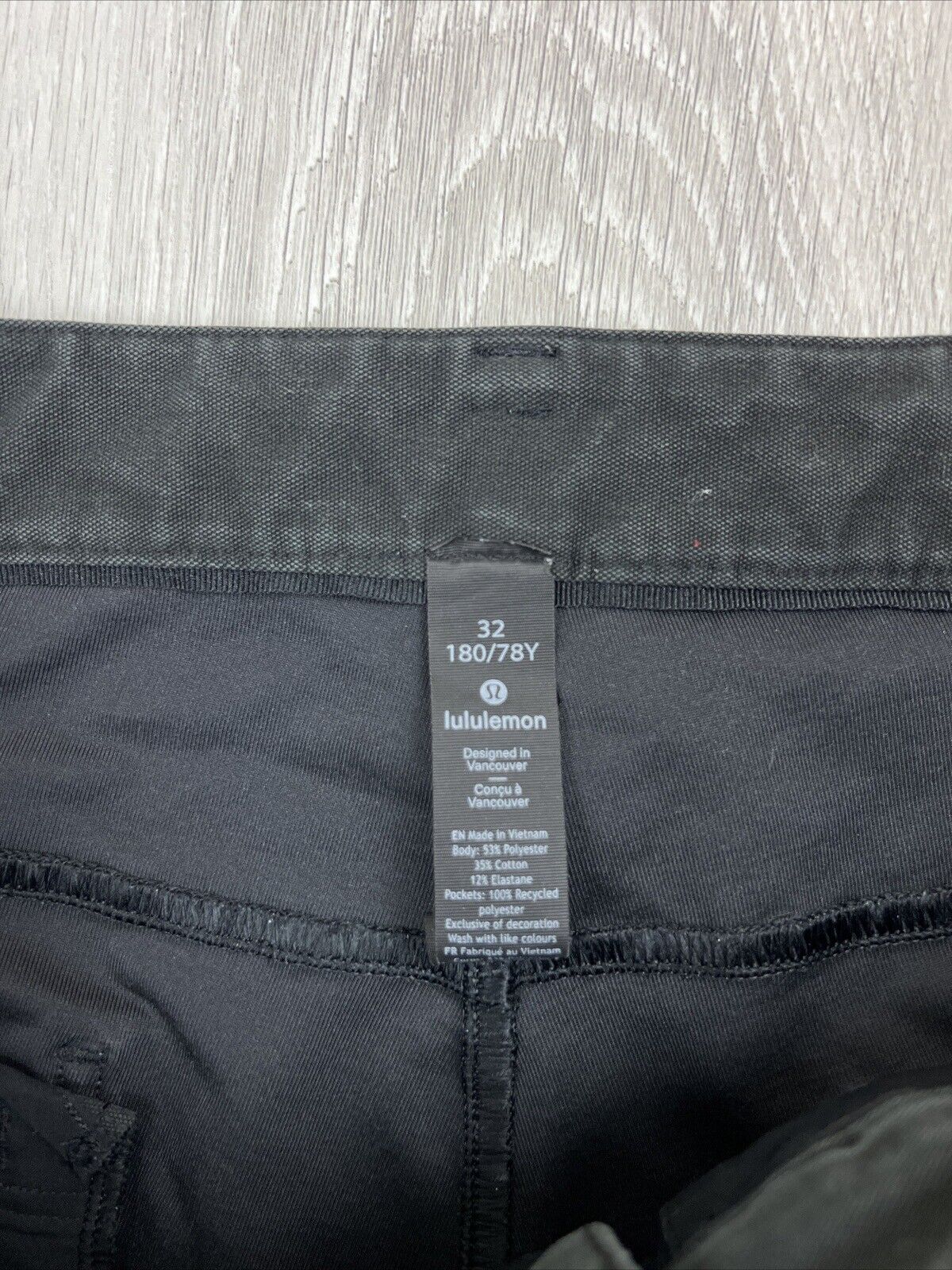 Lululemon Mens Black Slim Chino Pants Size 32